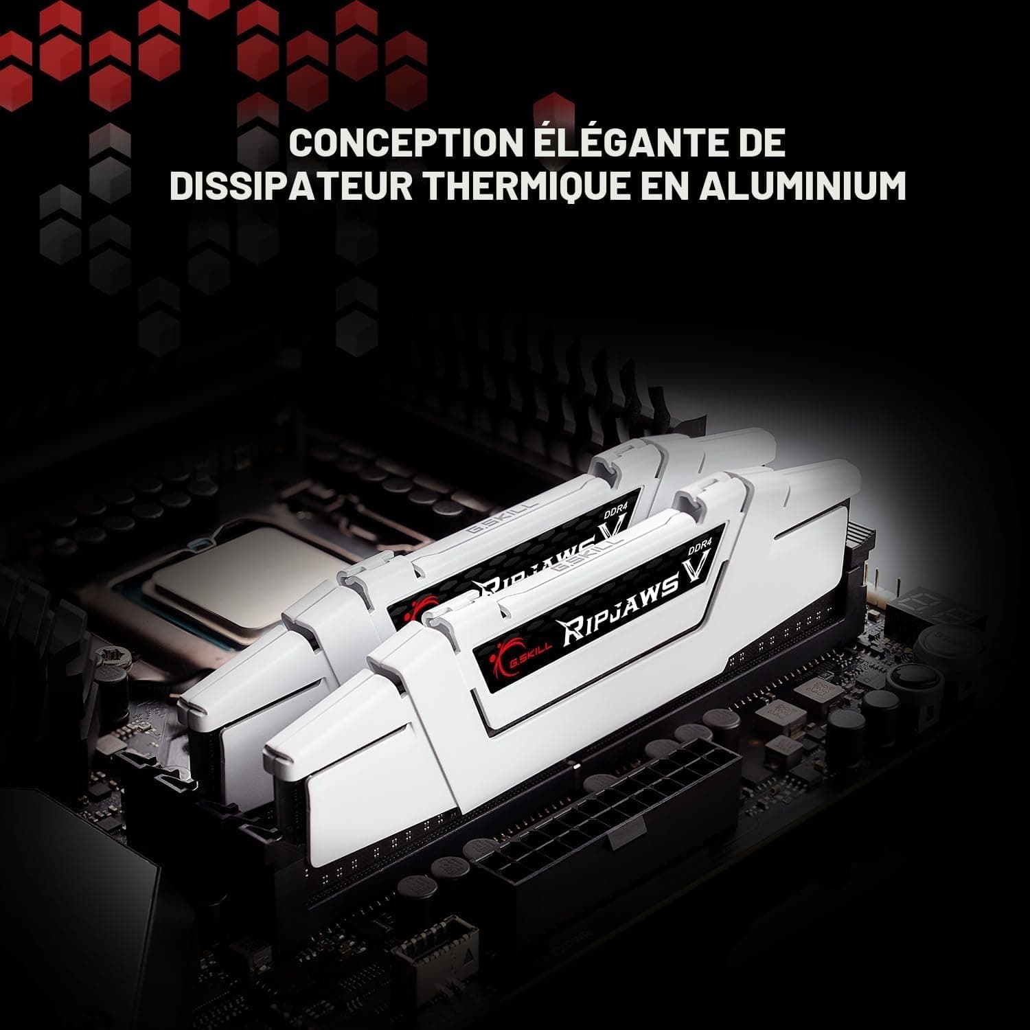 G.skill Ripjaws V - Ddr4 - 16 Gb : 2 X 8 Gb - Dimm 288-Pin - 3200 Mhz / Pc4-25600 - Cl16 - 1.35 V - Ungepuffert - NichT-Ecc - Classic Black (f4-3200c