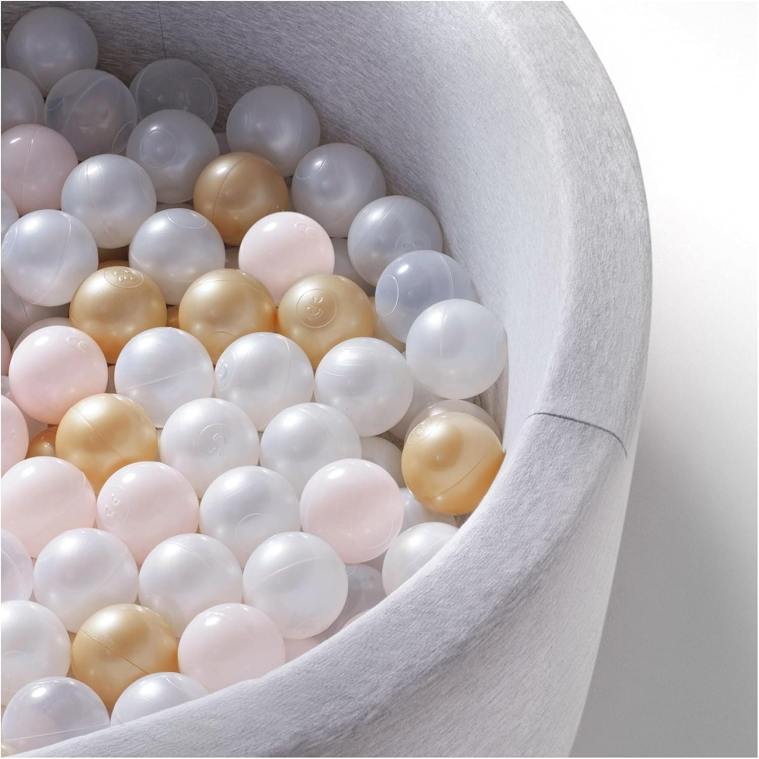 MISIOO Balles pour Piscine à balles - Balles de Piscine à balles - Balles de 6 cm de diamètre - Balles en Plastique fabriquées en 100% polyéthylène Basse densité - Jouet pour bébé