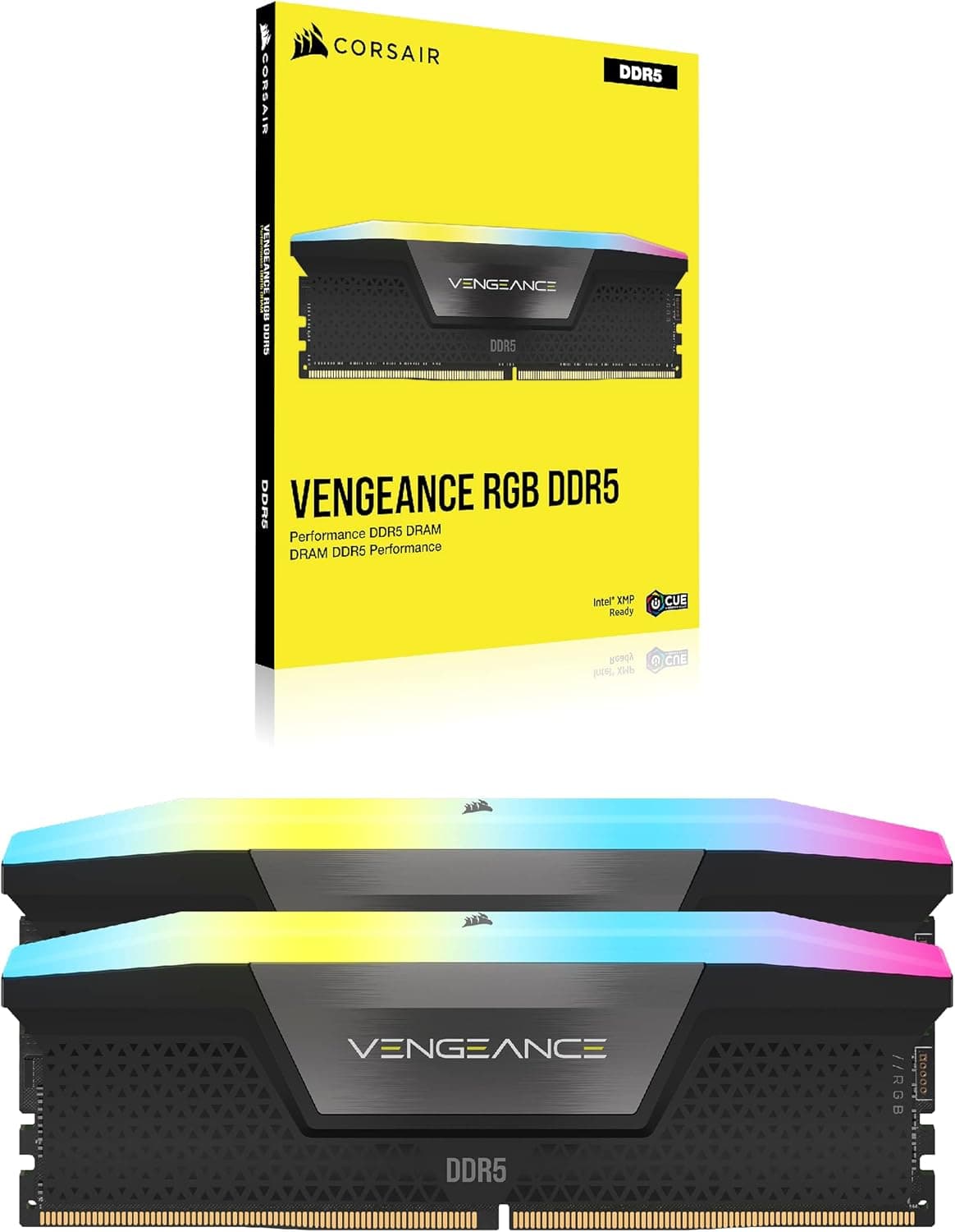 CORSAIR Vengeance RGB DDR5 32Go (2 x 16Go) Jusqu'à 6000MHz Intel RAM