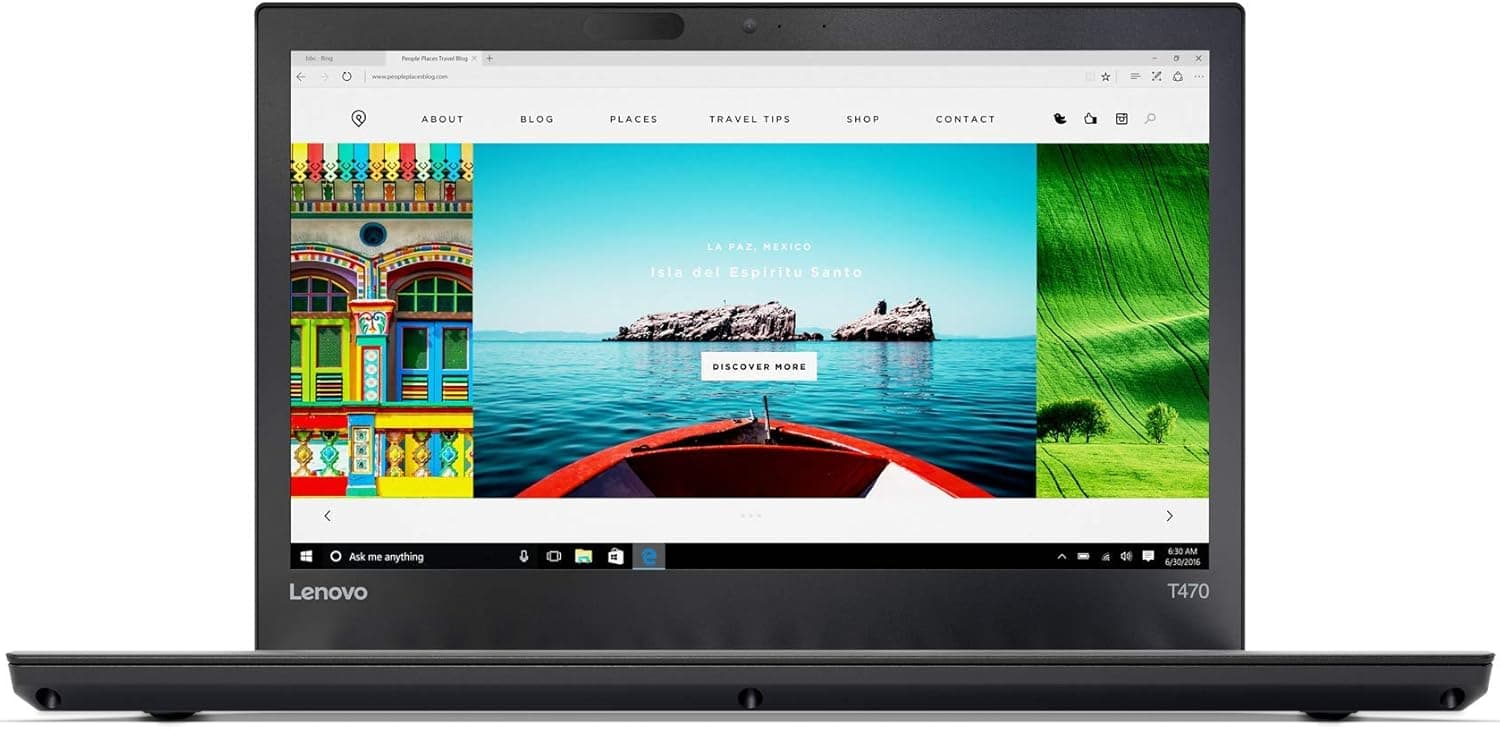 Lenovo ThinkPad T470 14" Full HD 1920x1080 Intel Core i5 512 Go SSD 16 Go RAM Windows 11 Pro Webcam Clavier Éclairage UMTS LTE Portable Ordinateur (reconditionné)