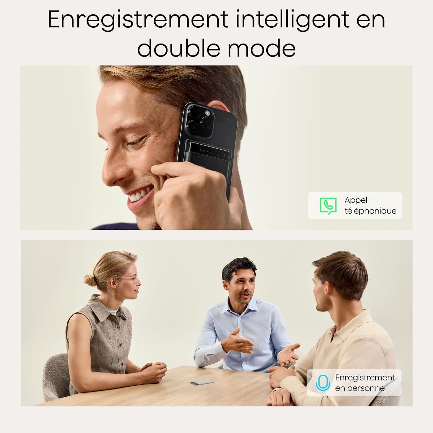 Plaud Note Pro Enregistreur Vocal IA Dictaphone avec Transcription Argent | Résumé IA Saisie multimodale Jusqu’à 50h d’Enregistrement Teams Conçu pour Conférences Réunions Appels Étui Inclus