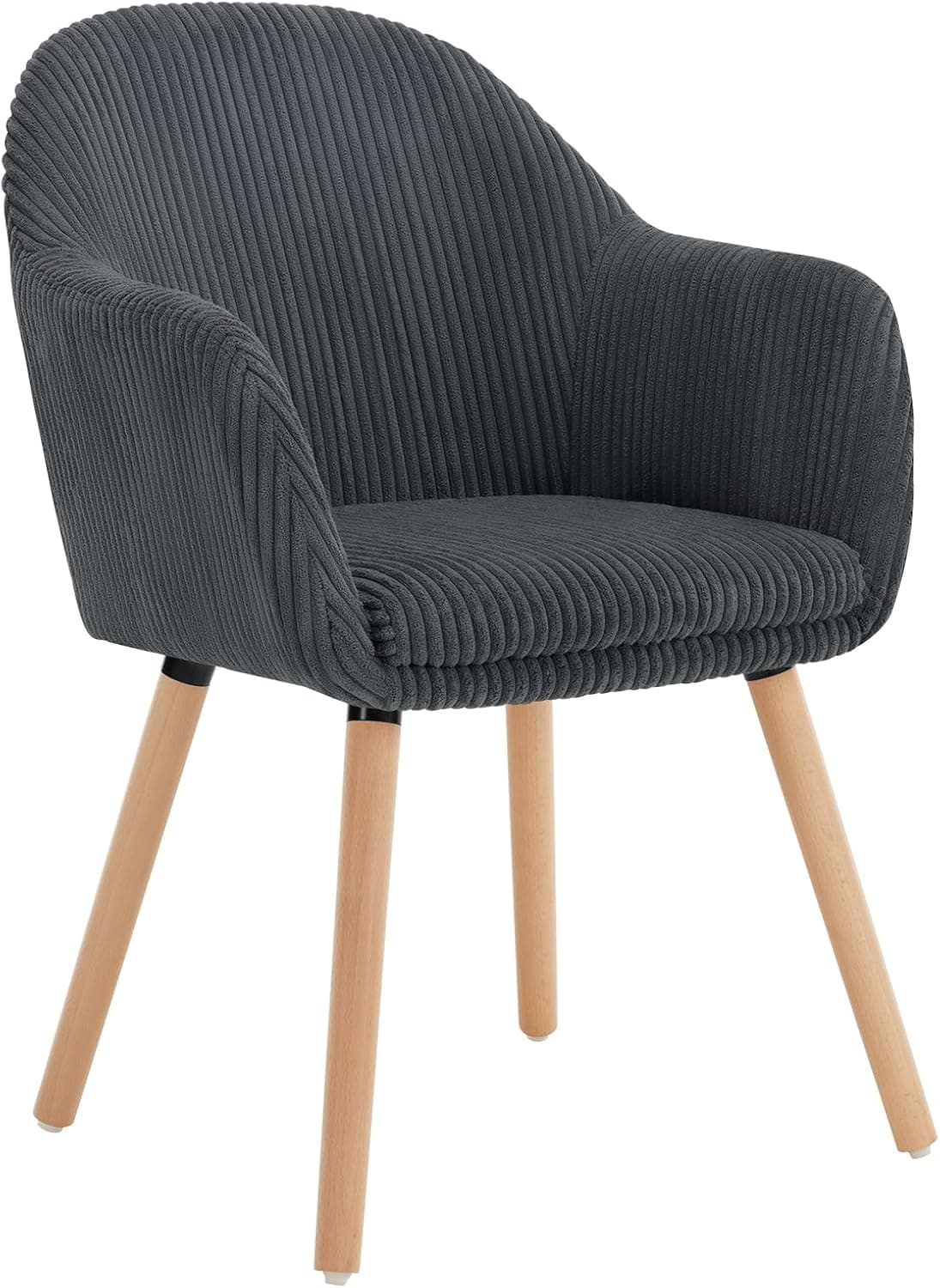 WOLTU Chaises de Salle à Manger,Velours Côtelé,Gris Foncé