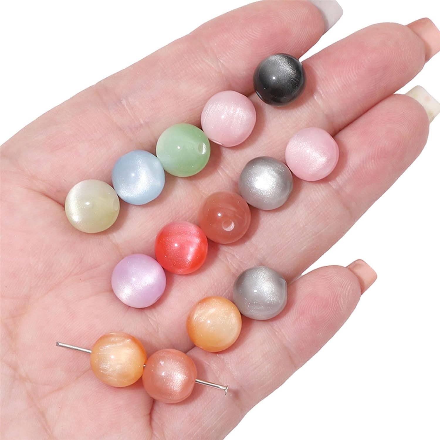 60 Perles Beige pour Bracelet Pierre 8mm