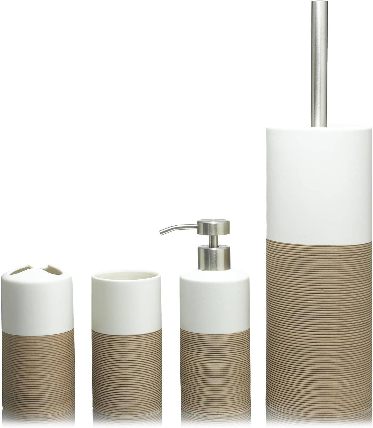 Sealskin Doppio, Porte-brosse WC porcelaine, Sable