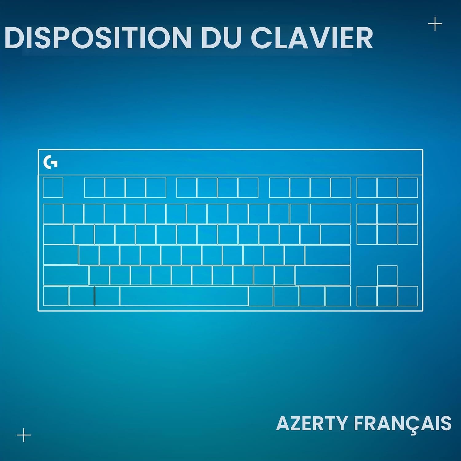 Logitech G G316 X 98, Clavier Gaming | 8 kHz, switchs tactiles hot-swap, structure joint, LED & molette, touches PBT, USB-C, RVB LIGHTSYNC, PC, FRA AZERTY - Blanc