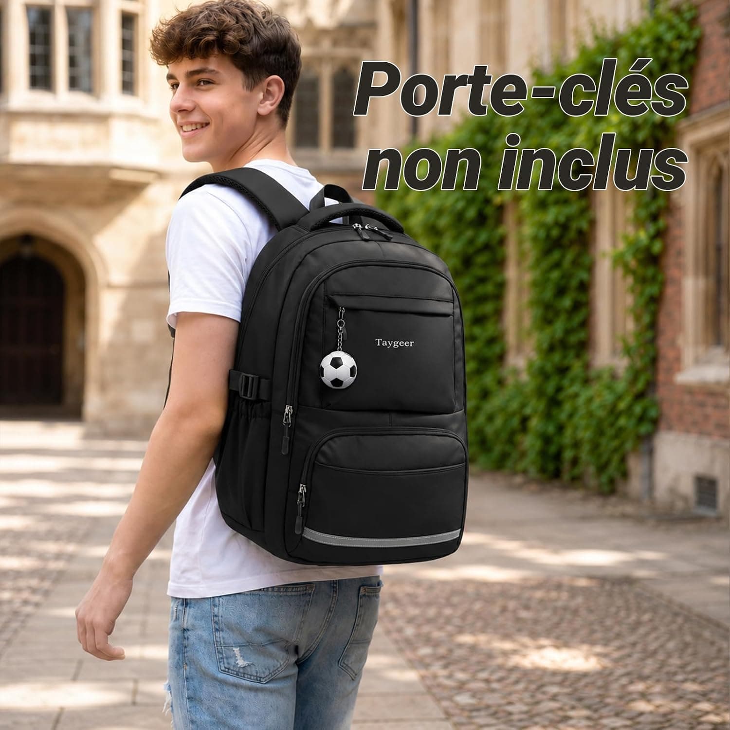 Taygeer Sac à Dos College Lycee pour Fille Garcon, Sac à Dos Ecole Léger