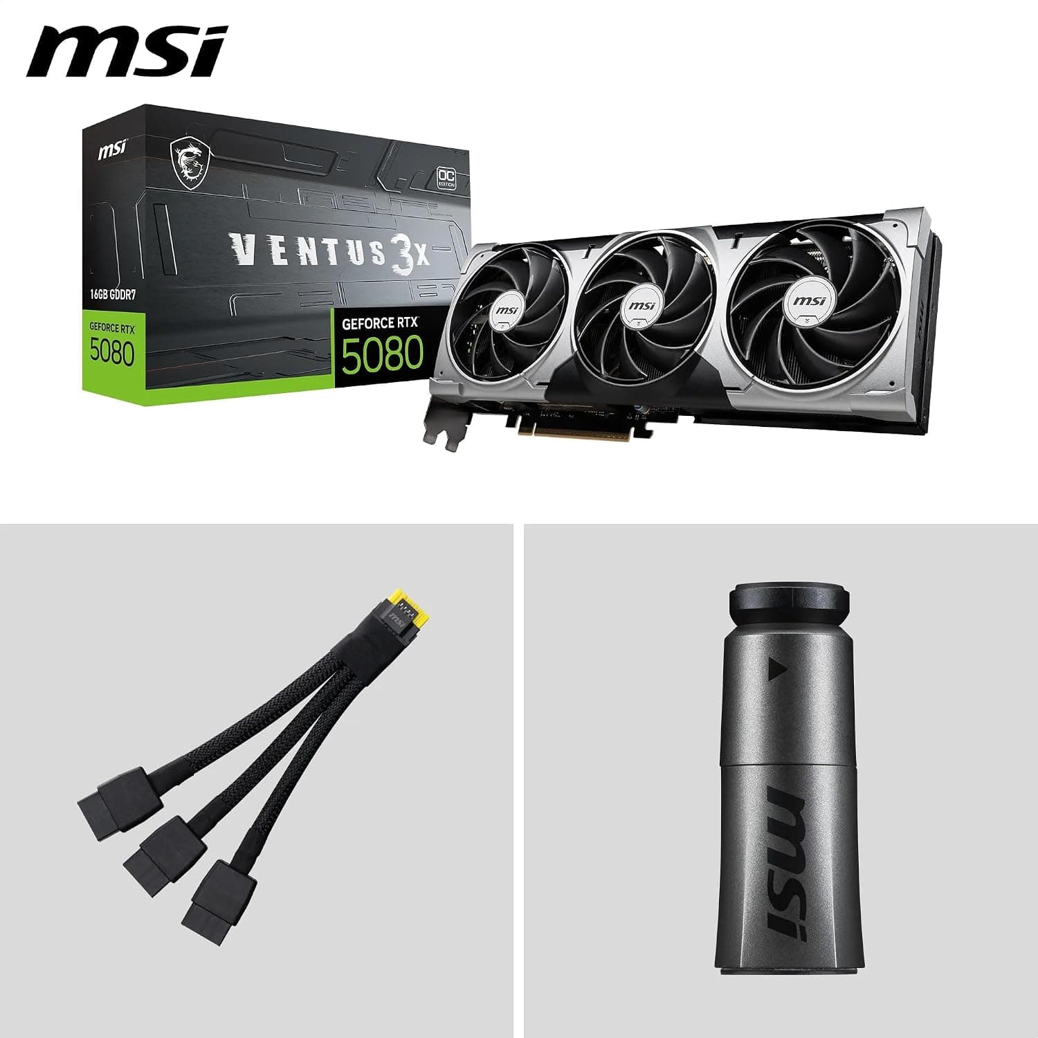 MSI NVIDIA GeForce RTX 5080 16G Ventus 3X OC Carte Graphique