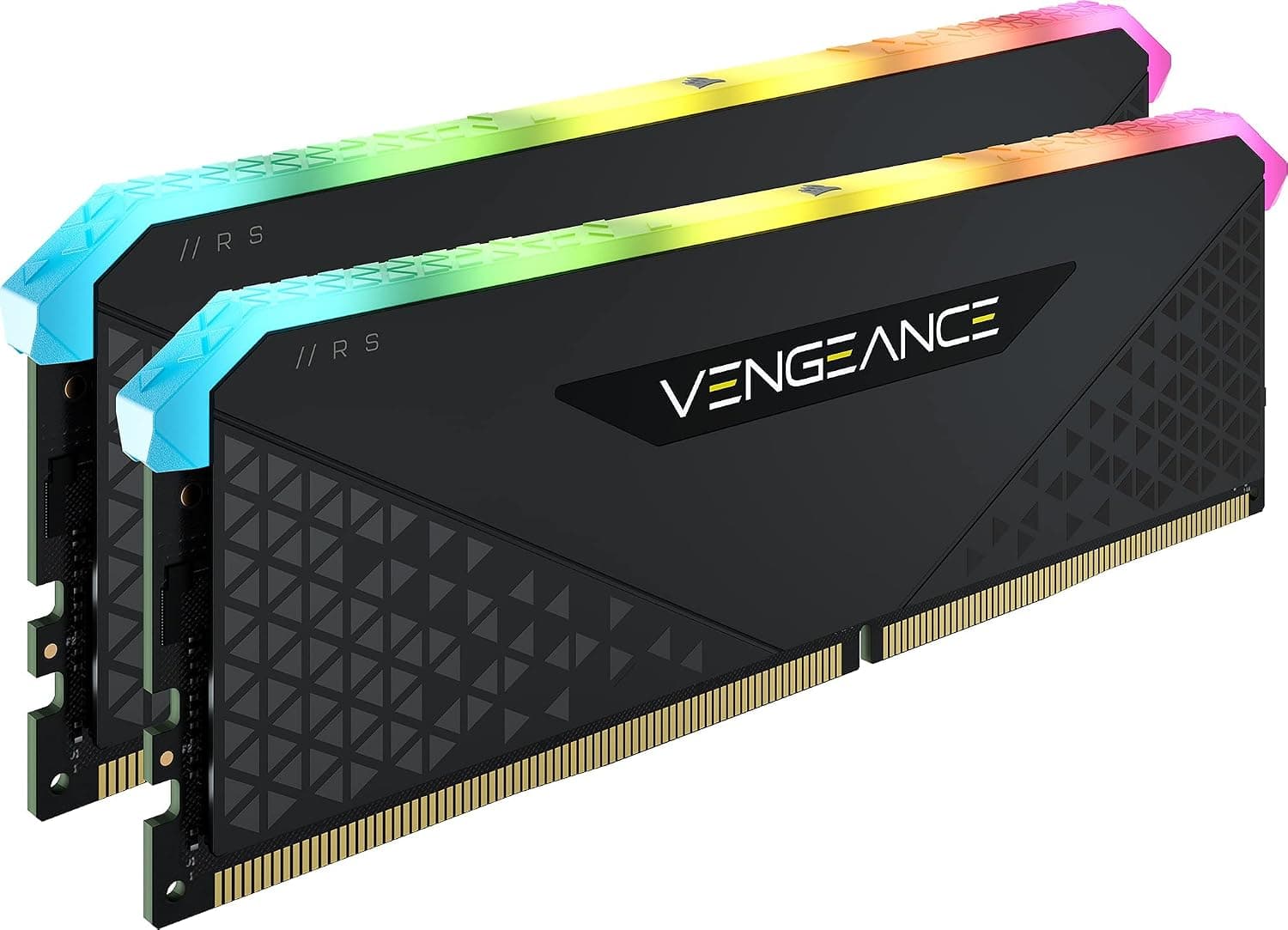 Corsair Vengeance RGB RS 16Go (2x8Go) DDR4 Jusqu'à 3200MHz C16 Mémoire de Bureau (Éclairage RGB Dynamique, Temps de Réponse Serrés, Compatible avec Intel & AMD 300/400/500 Series) Noir