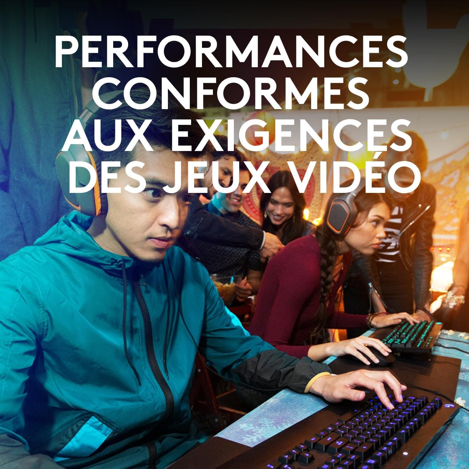 Logitech G213 Prodigy, Clavier Gamer, Eclairage RGB LIGHTSYNC | Résistant aux Éclaboussures, Personnalisable, Commandes Multimédia Dédiées, Français AZERTY - Noir