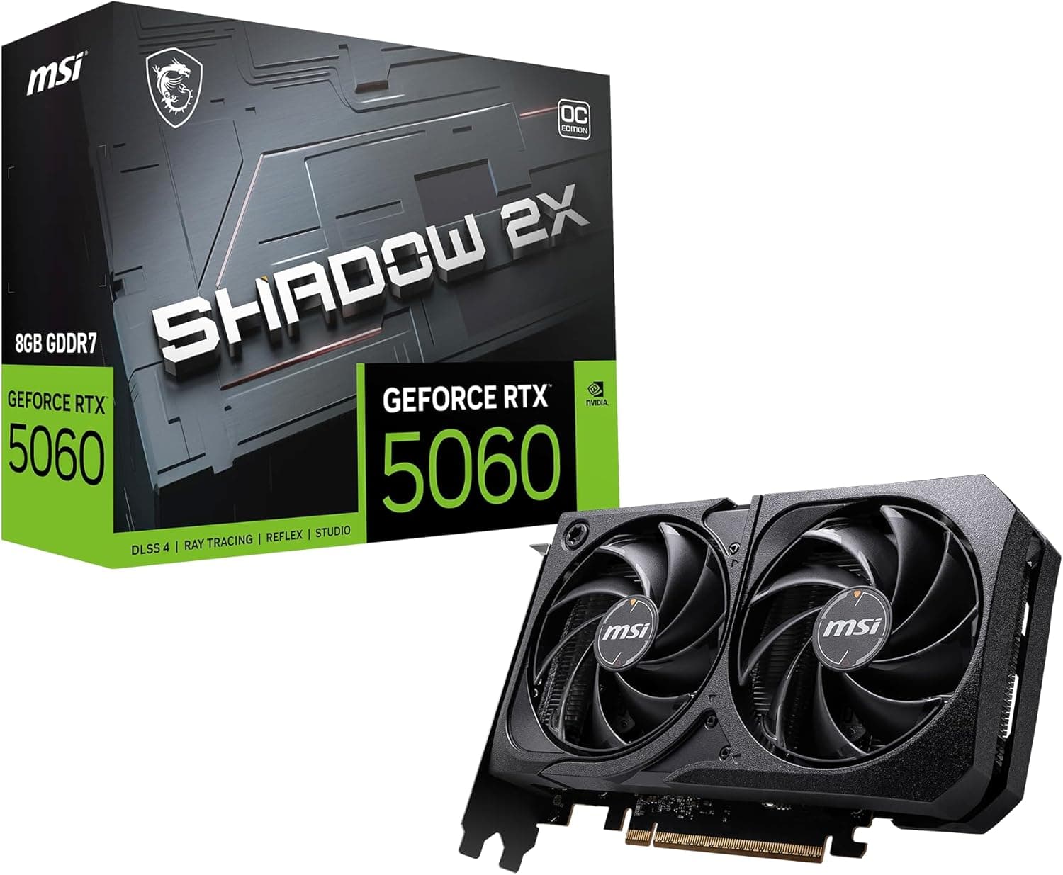MSI NVIDIA GeForce RTX 5060 8G Shadow 2X OC Carte Graphique
