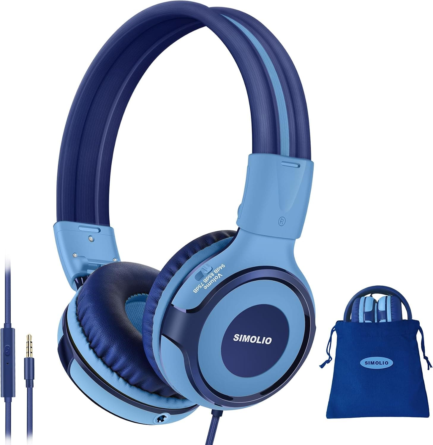 SIMOLIO Manyshare Casque Audio Enfant avec Microphone, Limite de Volume