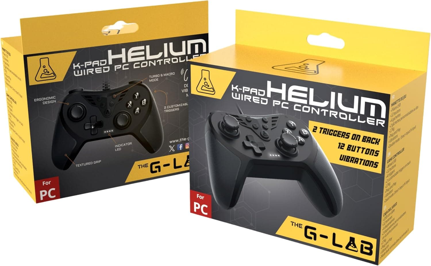The G-Lab Combo Hydrogen - Pack Clavier Souris Gamer 60% RGB Blanc | Format 60%, Clavier Filaire, RGB, Souris 7 200 DPI, 6 Boutons, AZERTY FR
