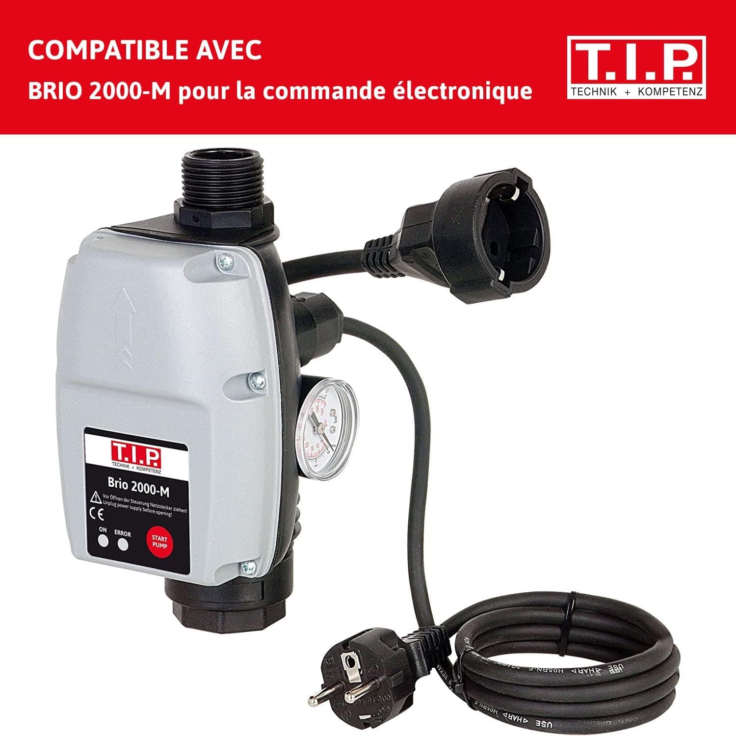 T.I.P. Pompe de Jardin GP 4000 Inox - 4000 l/h - 800 W - Pompe à Eau 4,2