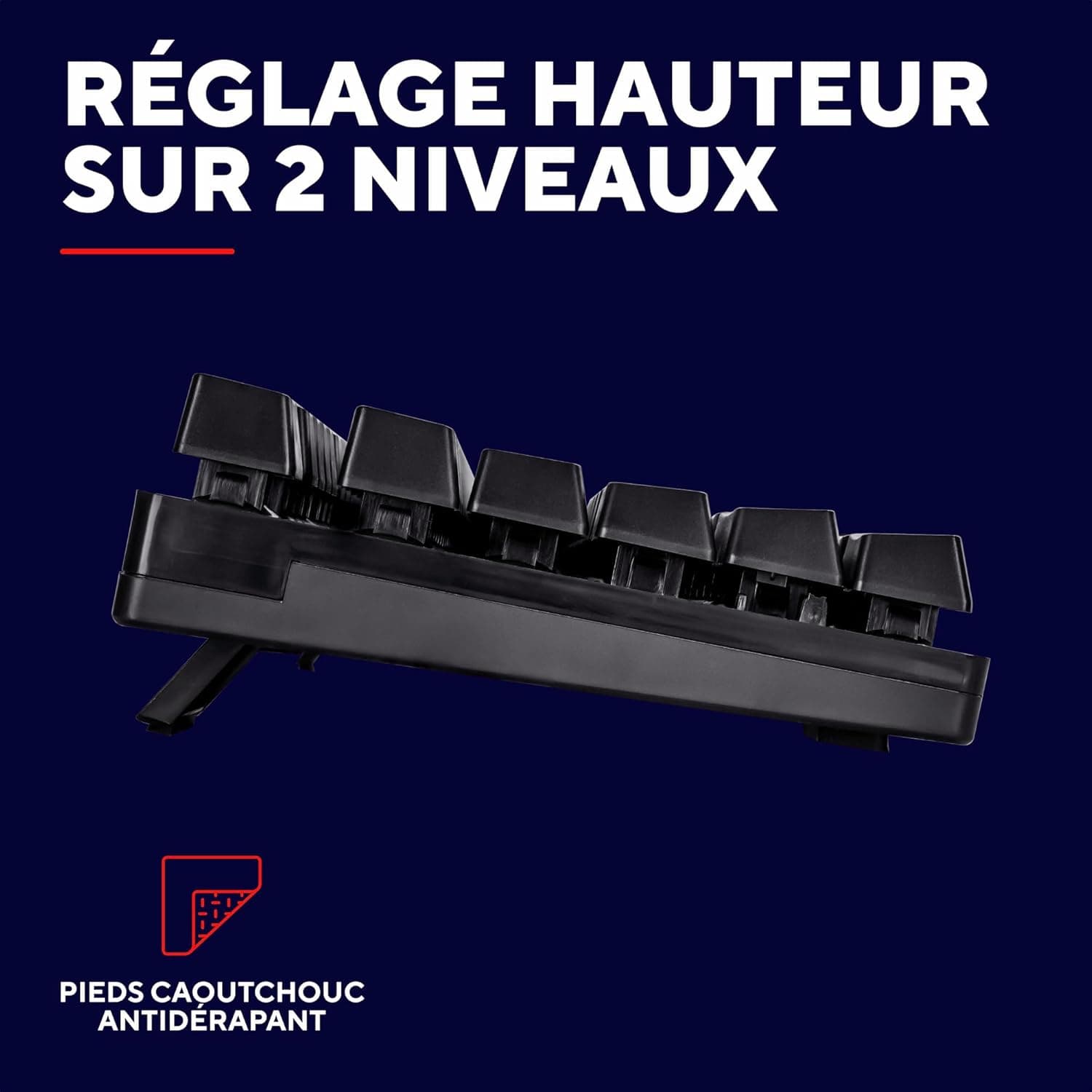 GXTrust Azor Clavier Gamer Filaire AZERTY Français, Éclairage LED, Noir | Mode Jeu, 8 Touches Anti-ghosting, Clavier Gaming à Membrane USB, LED Arc-en-Ciel, PC/Ordinateur Portable