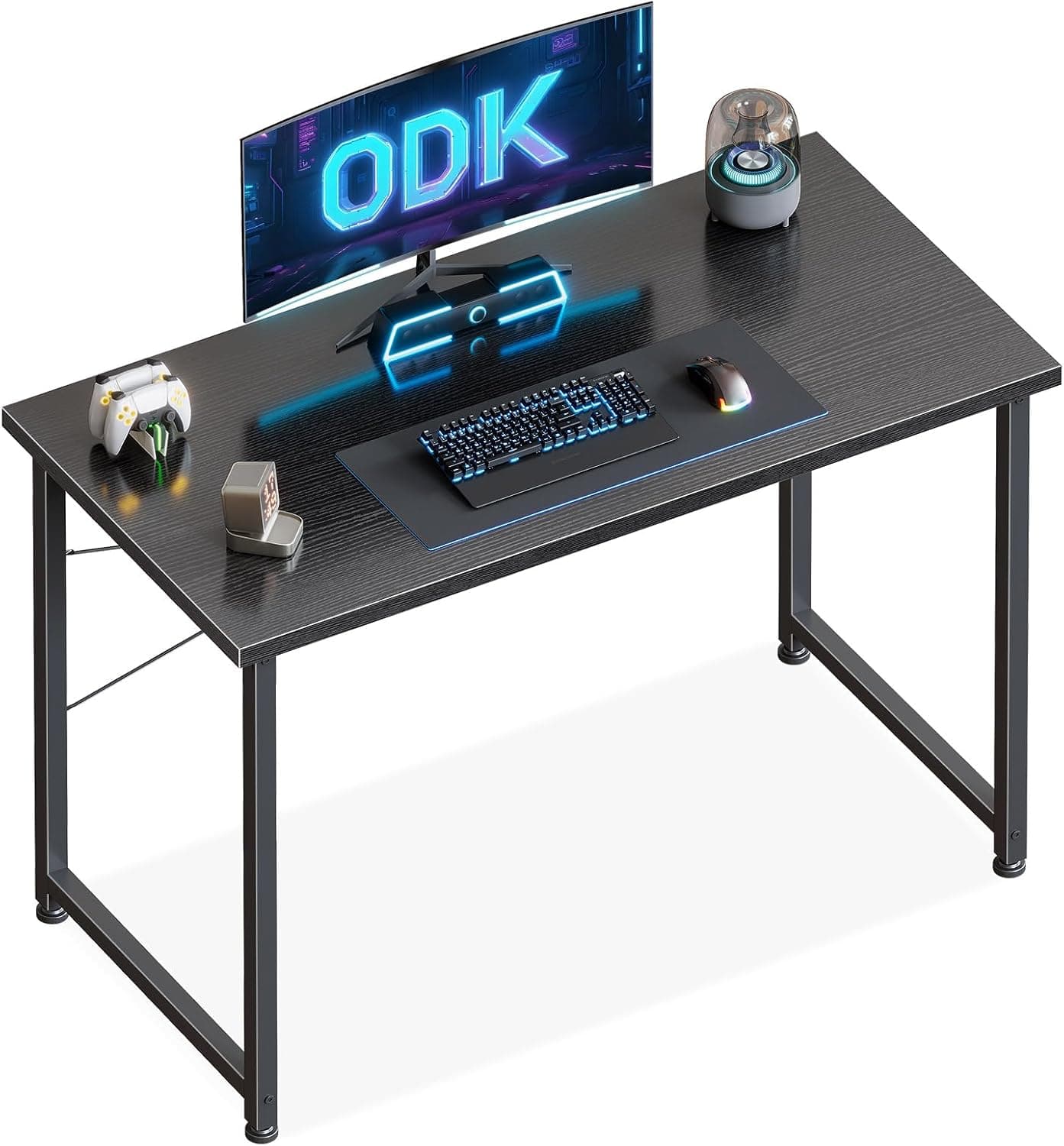ODK Petits Bureau, 100x48cm, Bureau d'Ordinateur, Noir