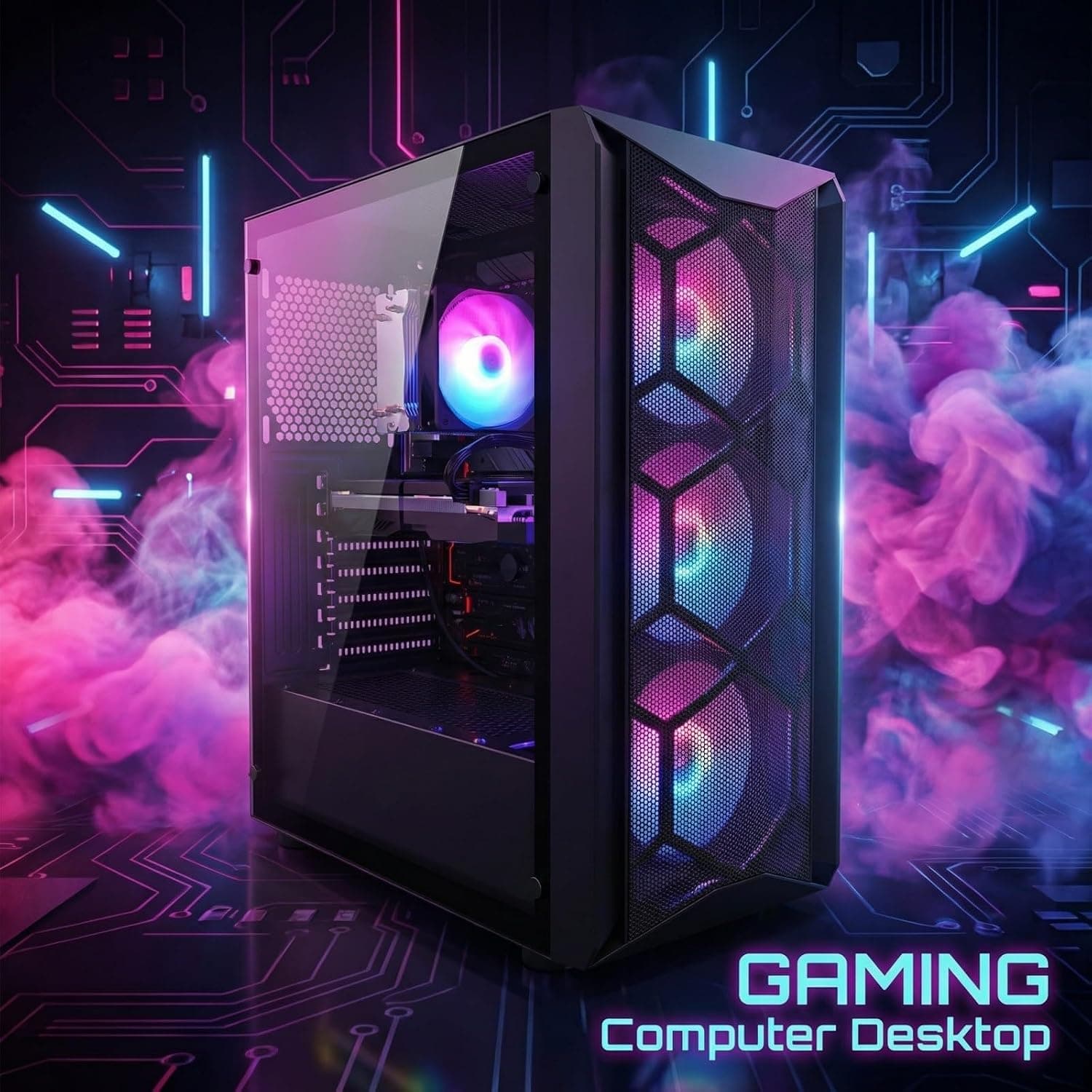 STGsivir PC Gamer Fixe, Ryzen 5 5500, RTX 3060 12G, 16G DDR4 RAM, 512G SSD