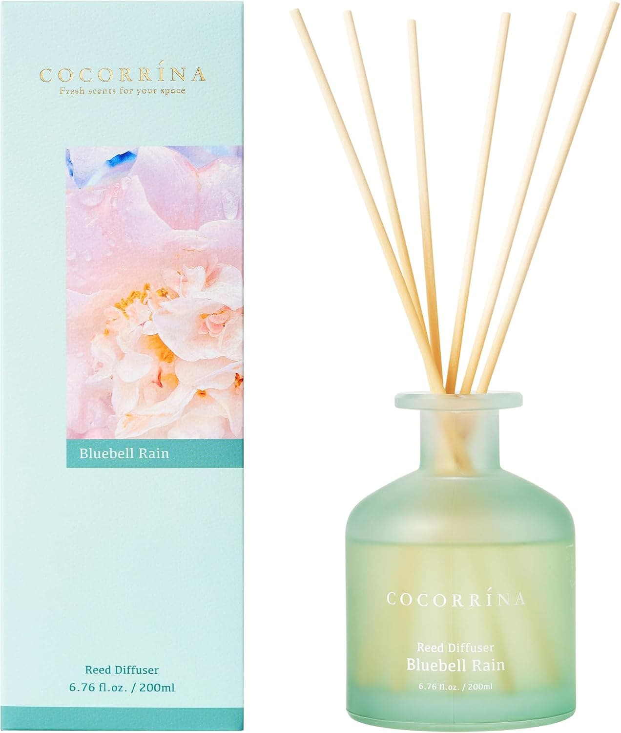 Cocorrína diffuseur de Parfum - Pluie de Clochettes 200ml parfums d'intérieur avec bâtonnets Diffuseur Reed d'huiles essentielles pour la Chambre à Coucher, la Salle de Bain, l'étagère et Le Bureau
