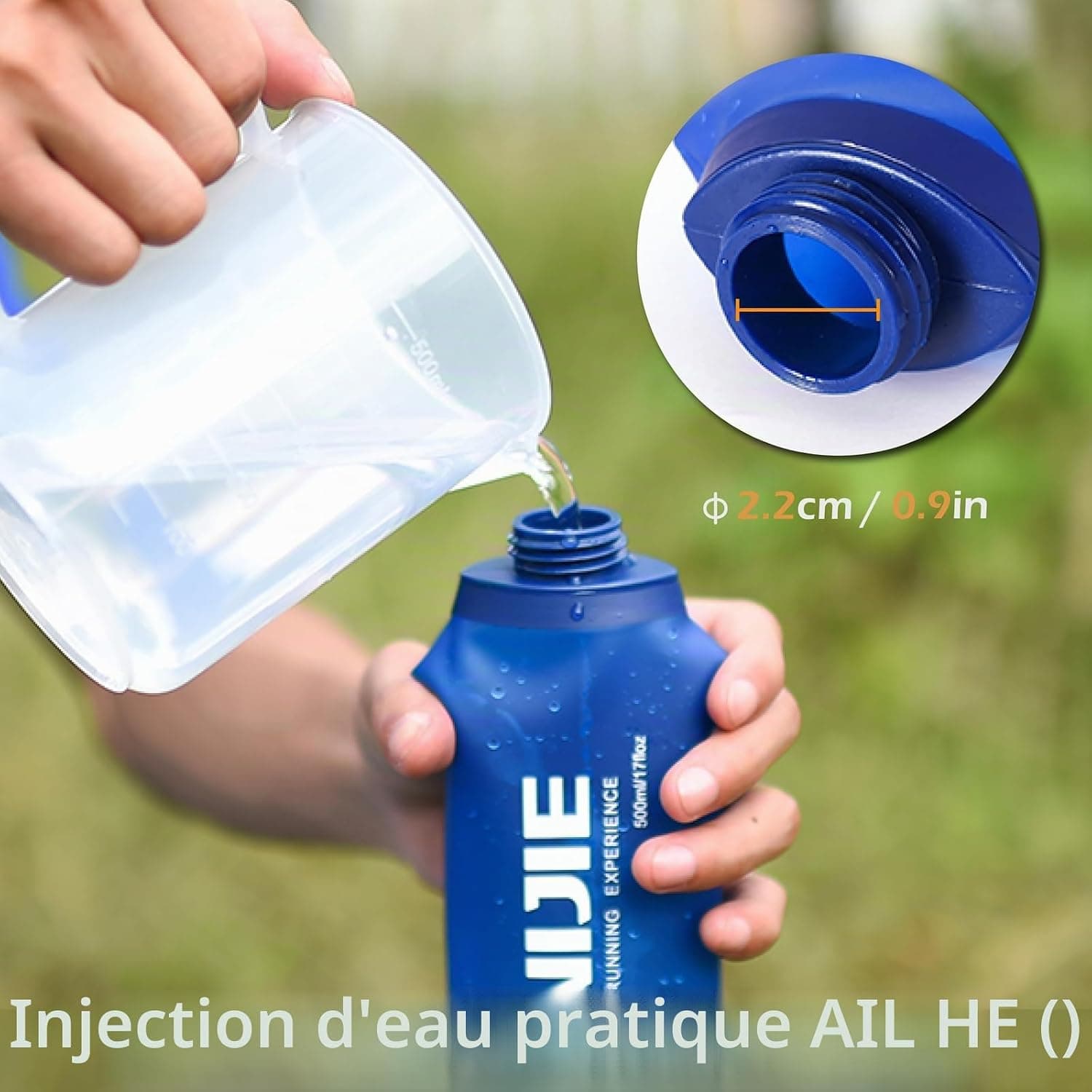TRIWONDER Gourde Souple Pliable Running Bouteille d'eau | Flasque, Poche Hydratation, Réservoir d'eau, Sport Utilisation en Extérieur