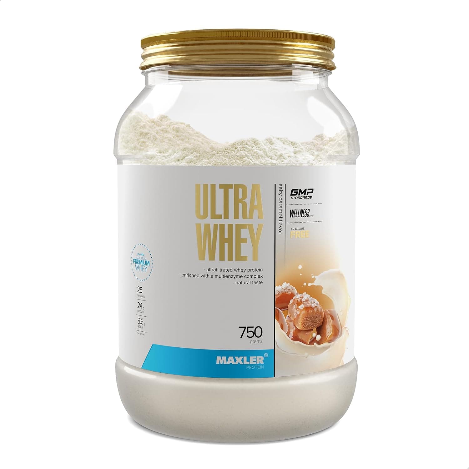 Maxler Ultra Whey Protein - Proteine Whey - Proteines musculation - Whey Isolate - Whey Protein Caramel Salé - 750g de proteine whey