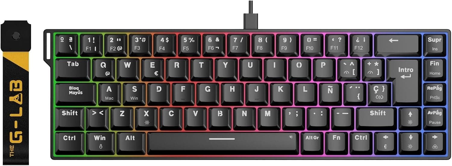 The G-Lab Keyz Titanium HE Clavier Gaming Effet Hall Magnétique QWERTY ES