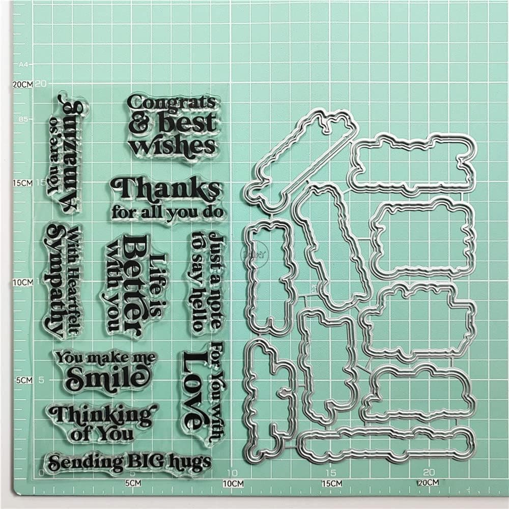 DzIxY Tampons transparents et matrices de découpe en métal pour la fabrication de cartes, le scrapbooking, les fournitures en papier, les joints, les pochettes de rangement