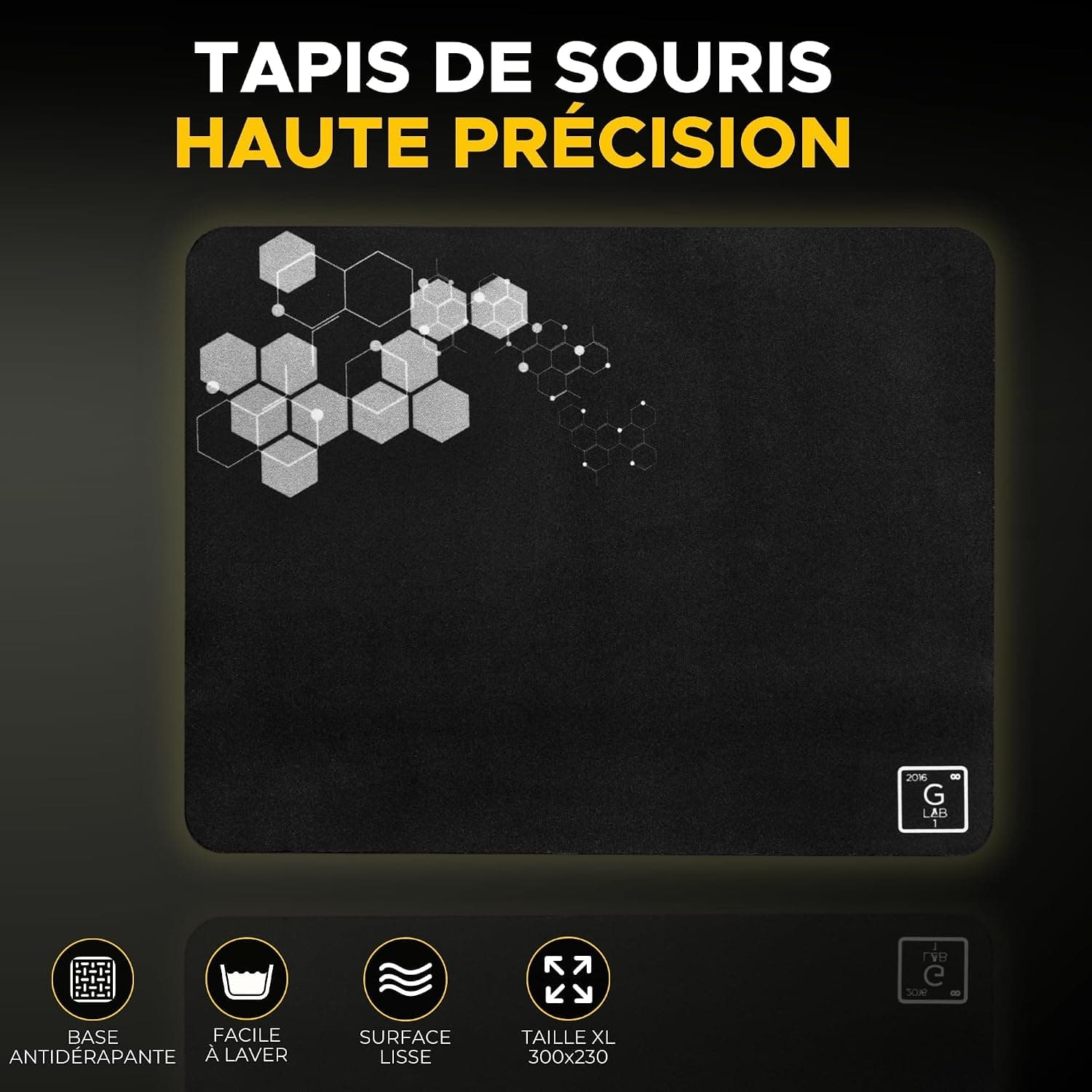The G-Lab Combo Yttrium - Pack Gaming Clavier Souris Tapis RGB AZERTY FR | Clavier 105 Touches + Anti-Ghosting 19 Touches, Souris 2400 DPI, Tapis de Souris, RGB, Compatible PC/PS4/PS5