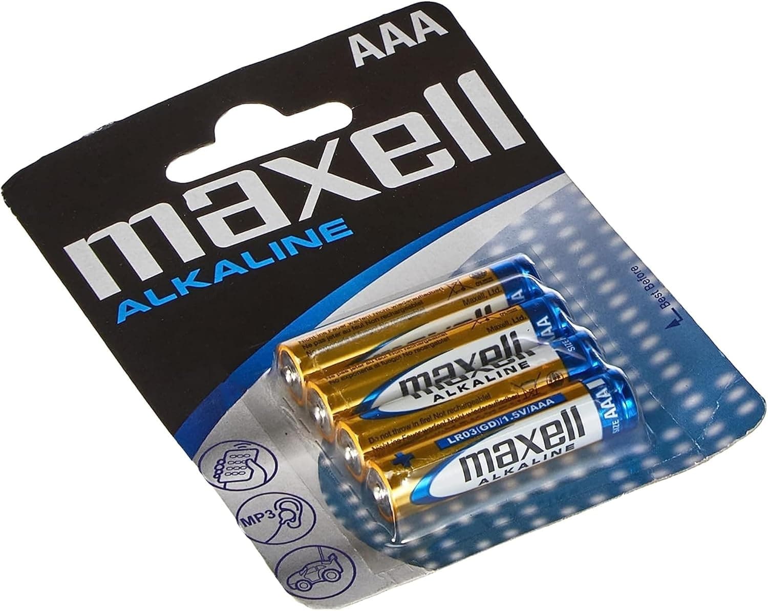 Maxell - Pile Alcaline - AAA x 4 - Long Lasting Power (LR03)