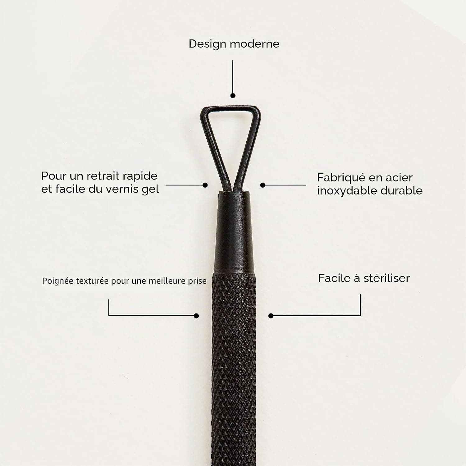 Mylee Grattoir à gel professionnel en acier inoxydable noir mat