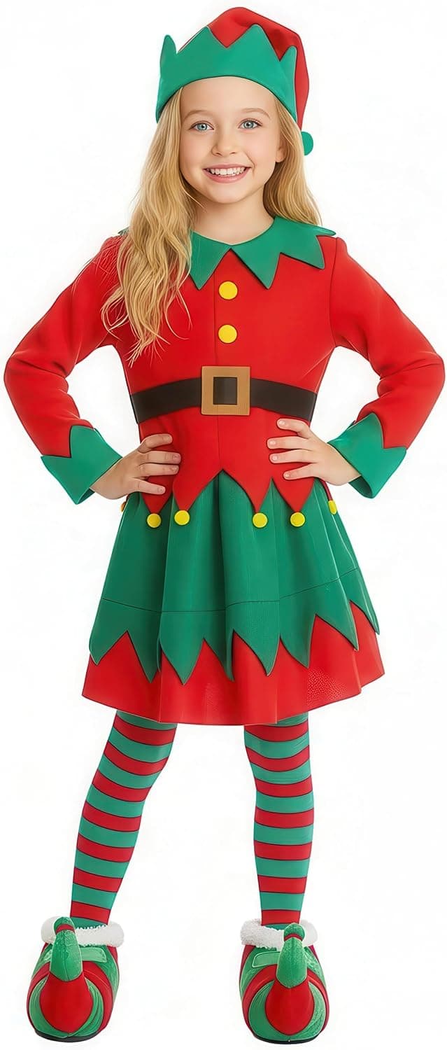 Morph Deguisement Lutin Enfant, Costume Lutin Halloween Fille
