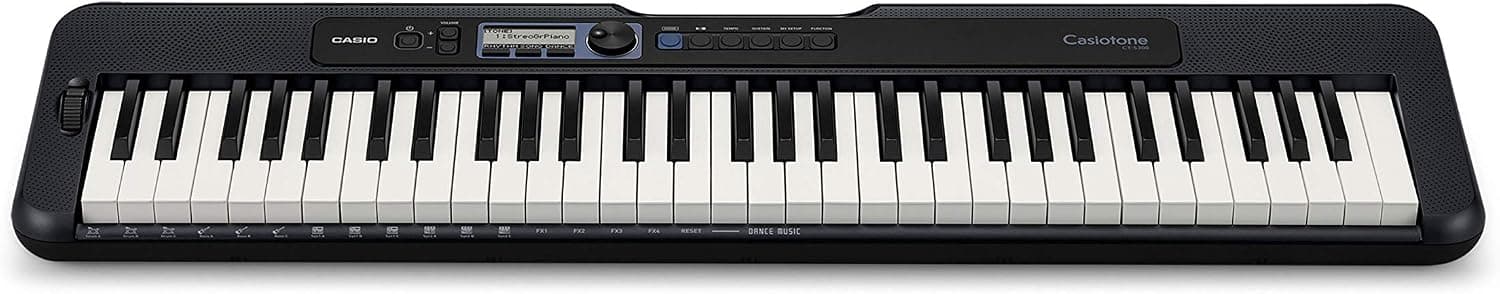 Casio Casiotone CT-S300 Clavier avec 61 Touches à Frappe Dynamique, 400 sons & 77 Rythmes d'accompagnement, Noir