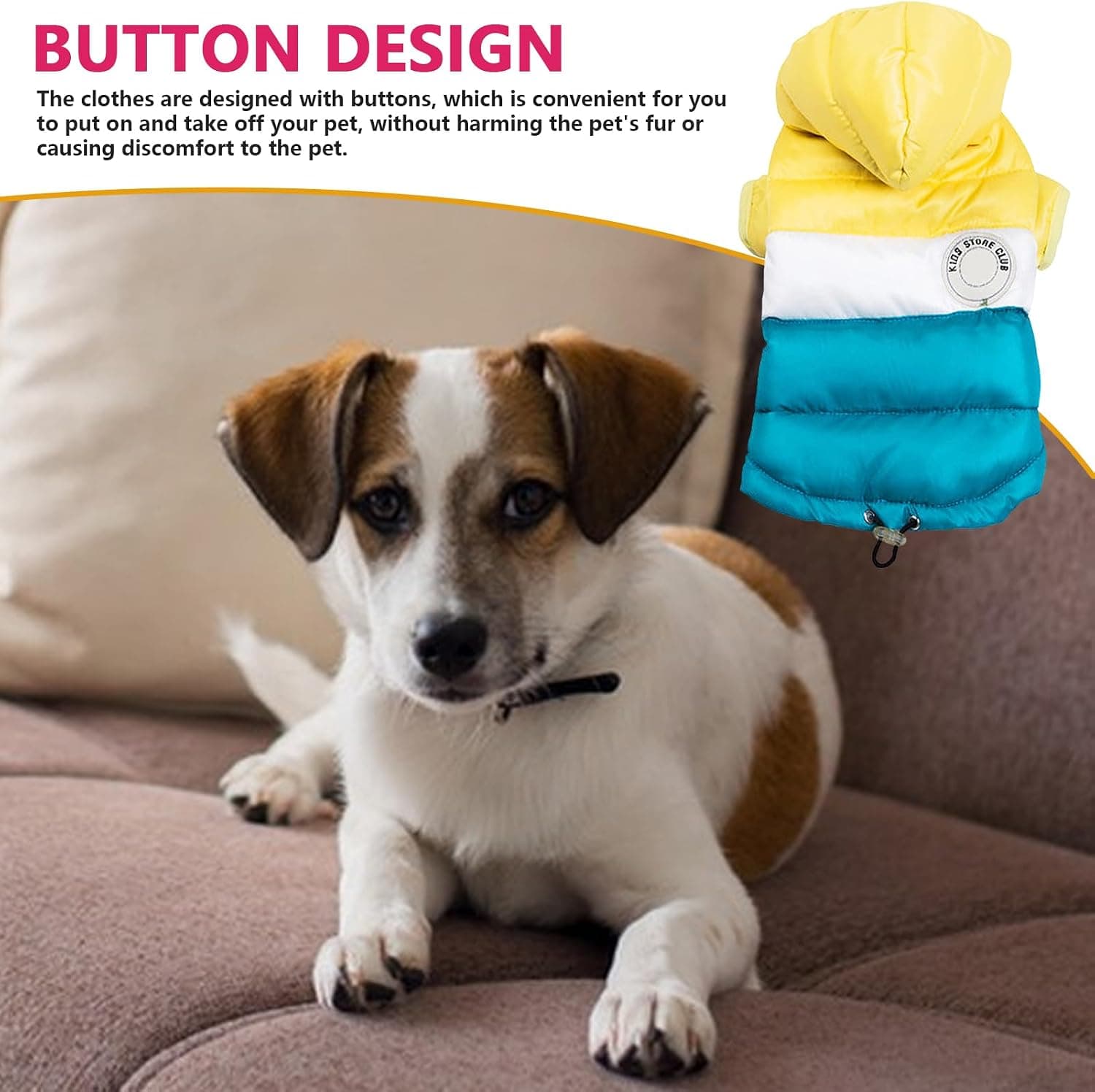 Sollee Manteau d'hiver pour Chien, Manteau Chaud pour Chien,Manteaux pour | Chiens par Temps Froid | Manteaux pour Temps Froid pour Animaux de Compagnie, Veste d'hiver Coupe-Vent Confortable pour Chien