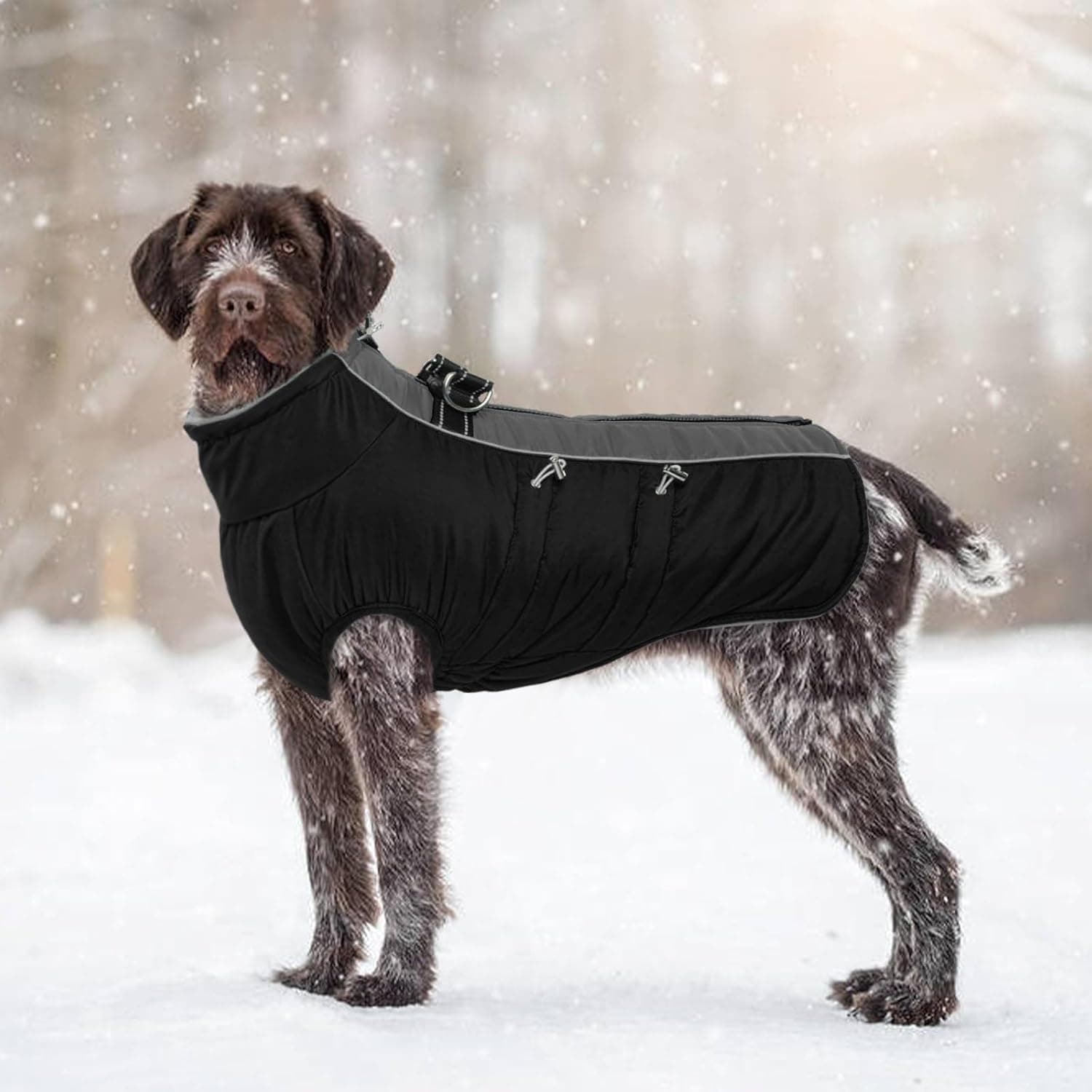 Manteau Chien Imperméable, Manteau Chien Hiver avec Doublure Polaire, Manteau pour Chien pour Petits, Moyens et Grands Chiens, Manteaux d'hiver pour Chiens, Vetement Chien - XS-XXXL