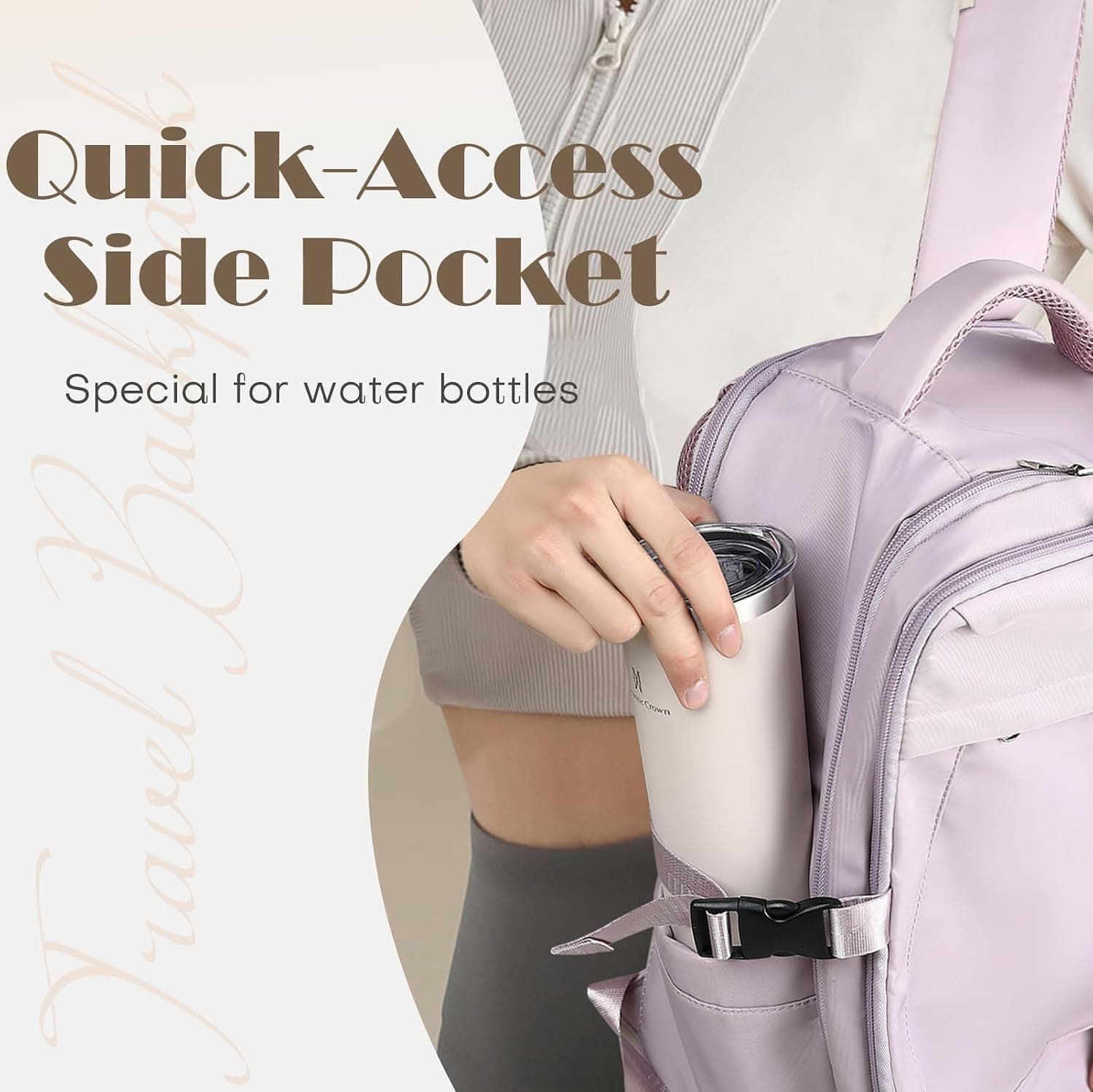 Yankony Sac a Dos Voyage Cabine Avion 45x36x20 Easyjet Bagages Cabine | avec Pochette Antivol Sac de Voyage Femme Résistant à l'eau Valise Bag Main 30L Sac à Dos pour Ordinateur Portable Quotidiens