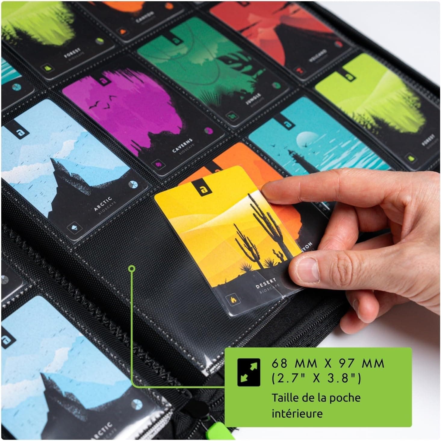 Vault X Exo-Tec® Classeur à 12 compartiments pour cartes à collectionner avec fermeture à glissière - 480 pochettes latérales