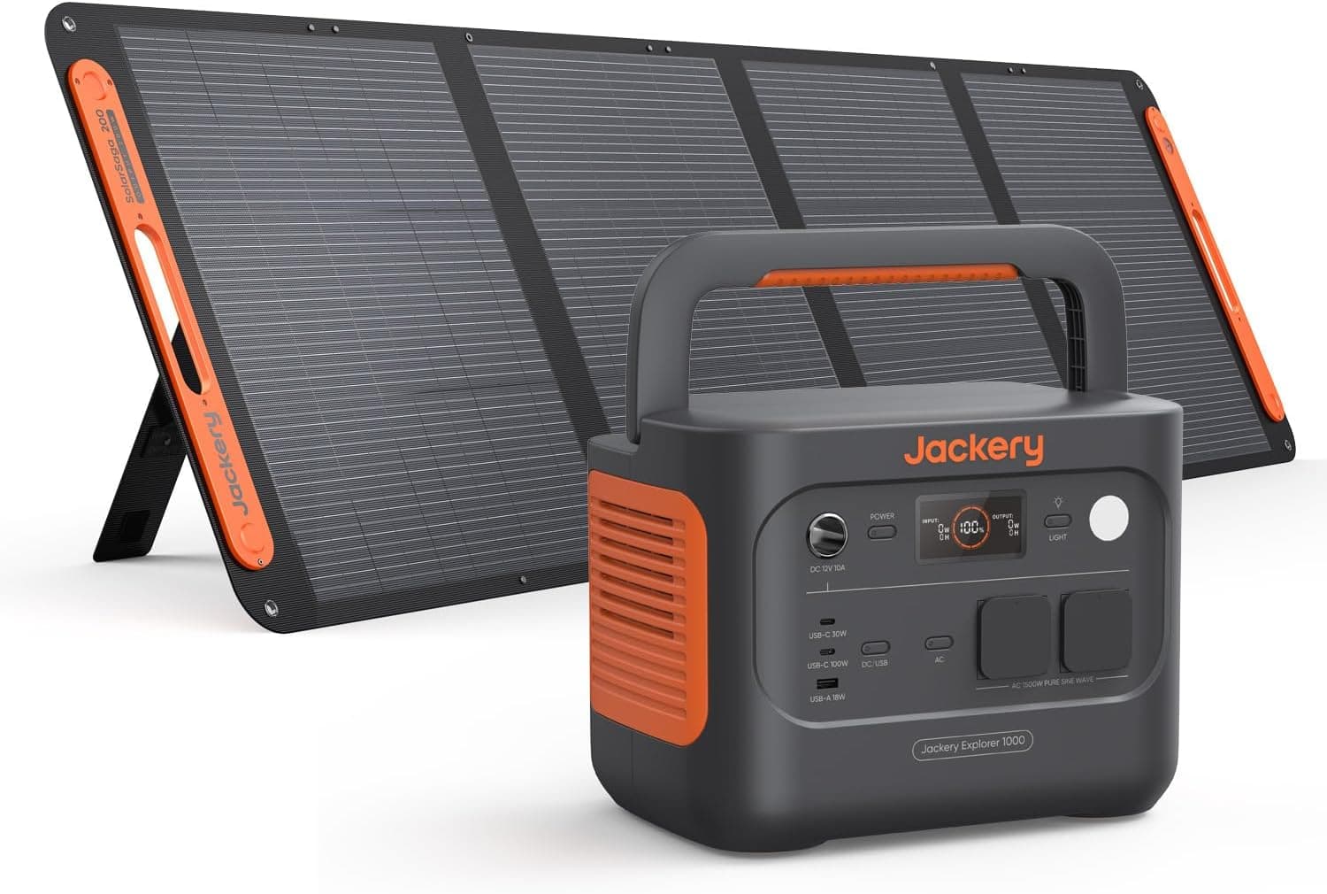 Jackery E1000 v2 Station Électrique portable avec 200W Panneau Solaire