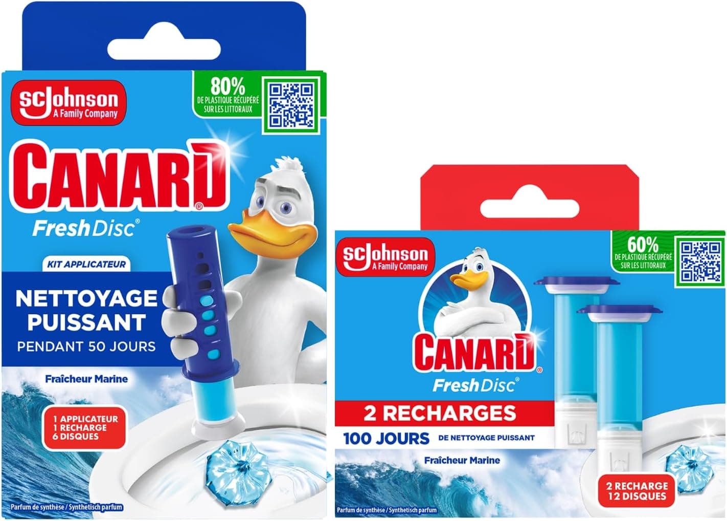 Canard Fresh Disc Marine 1 Applicateur + 3 Recharges