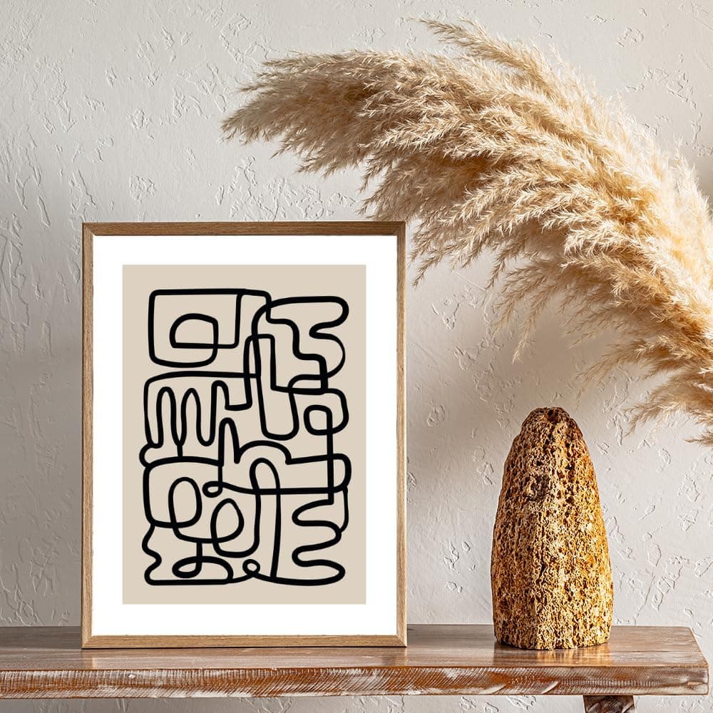 Winund Set de 6 affiches decoration murale 30x40 cm – SANS CADRE, poster mural pour salon et chambre – affiche murale moderne, tableau deco