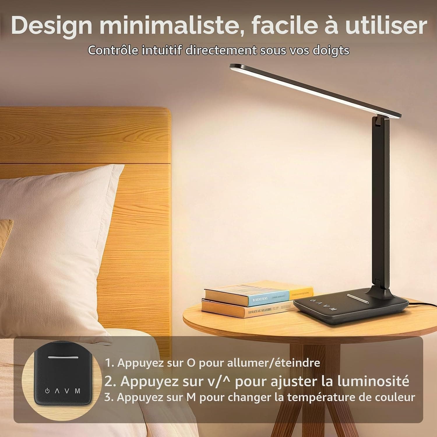 Lampe de Bureau LED, Lampe de Table pour Lecture et Travail