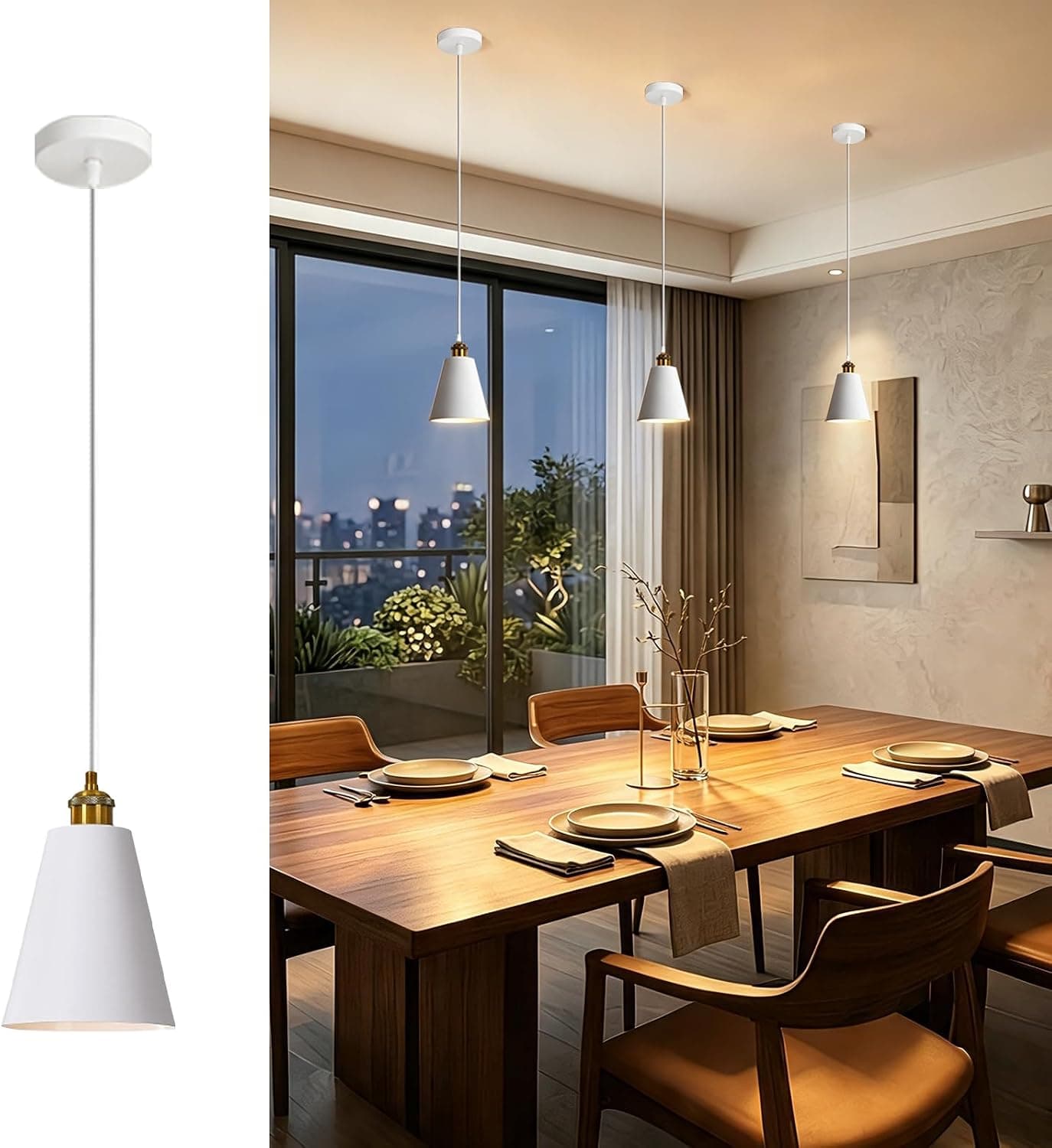 Suspension Luminaire Vintage,Lustre E27 Hauteur Réglable 150cm