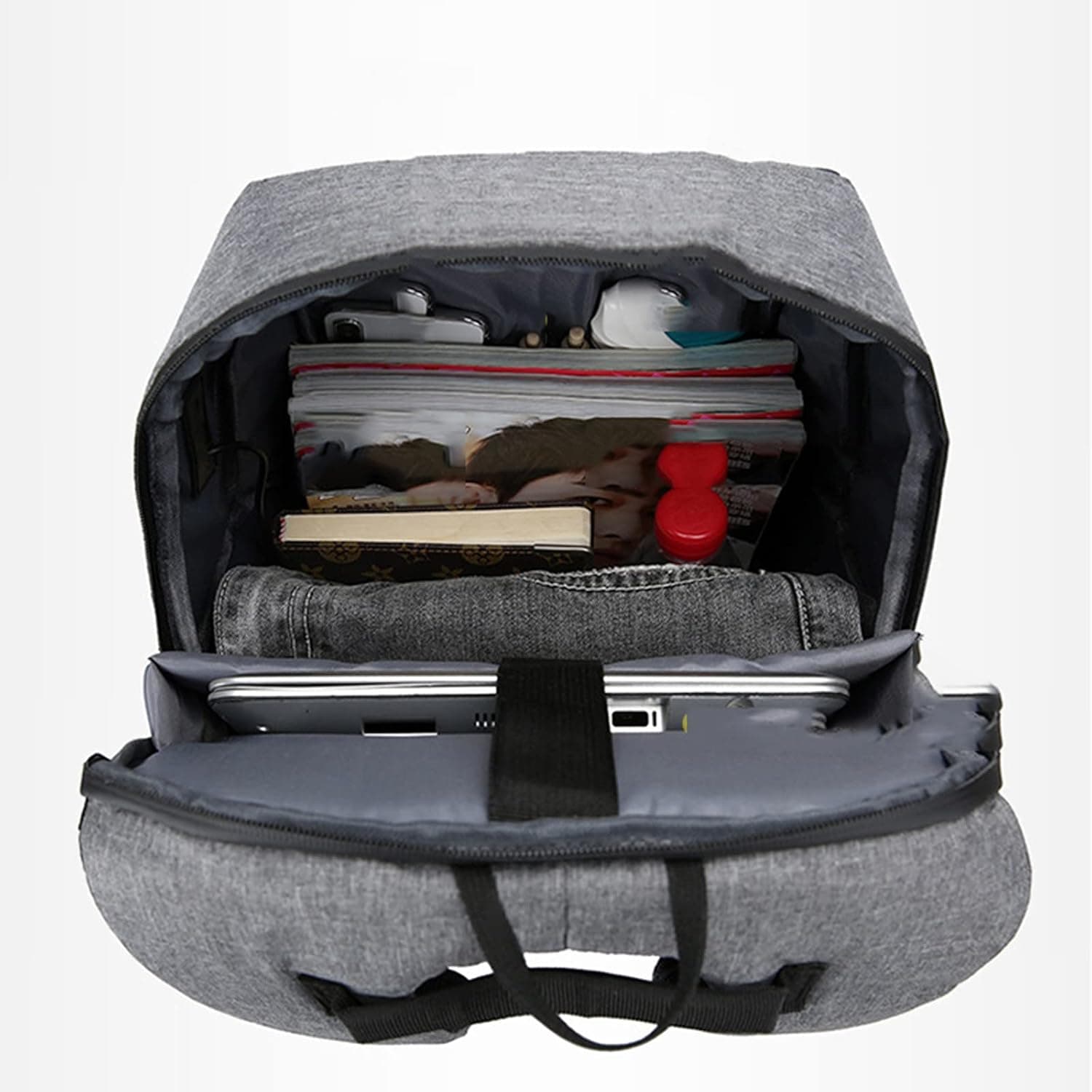 Sac à dos multifonction USB de grande capacité pour l'école, les filles, les hommes, les affaires et le portefeuille
