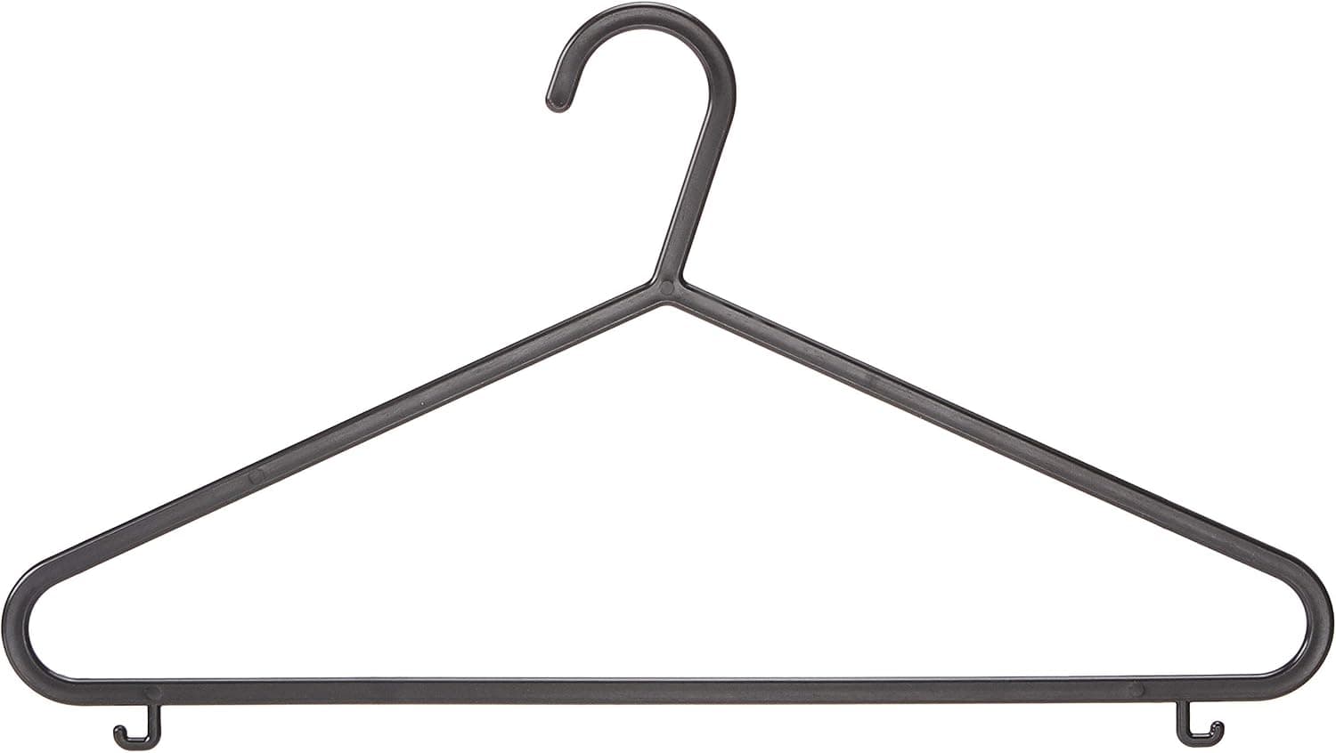 Amazon Basics Lot de 50 cintres avec Barre pour Pantalon et Crochets Noir