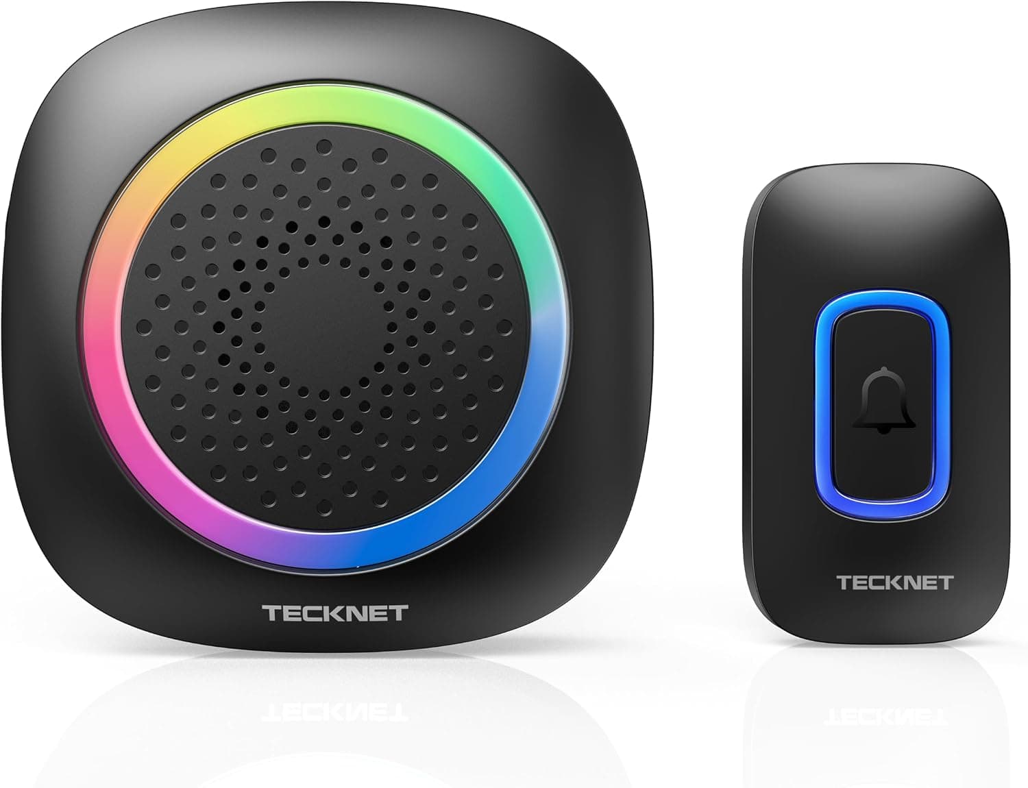 TECKNET Sonnette sans Fil Exterieur Étanche, Modèle à Piles (Non Incluses)