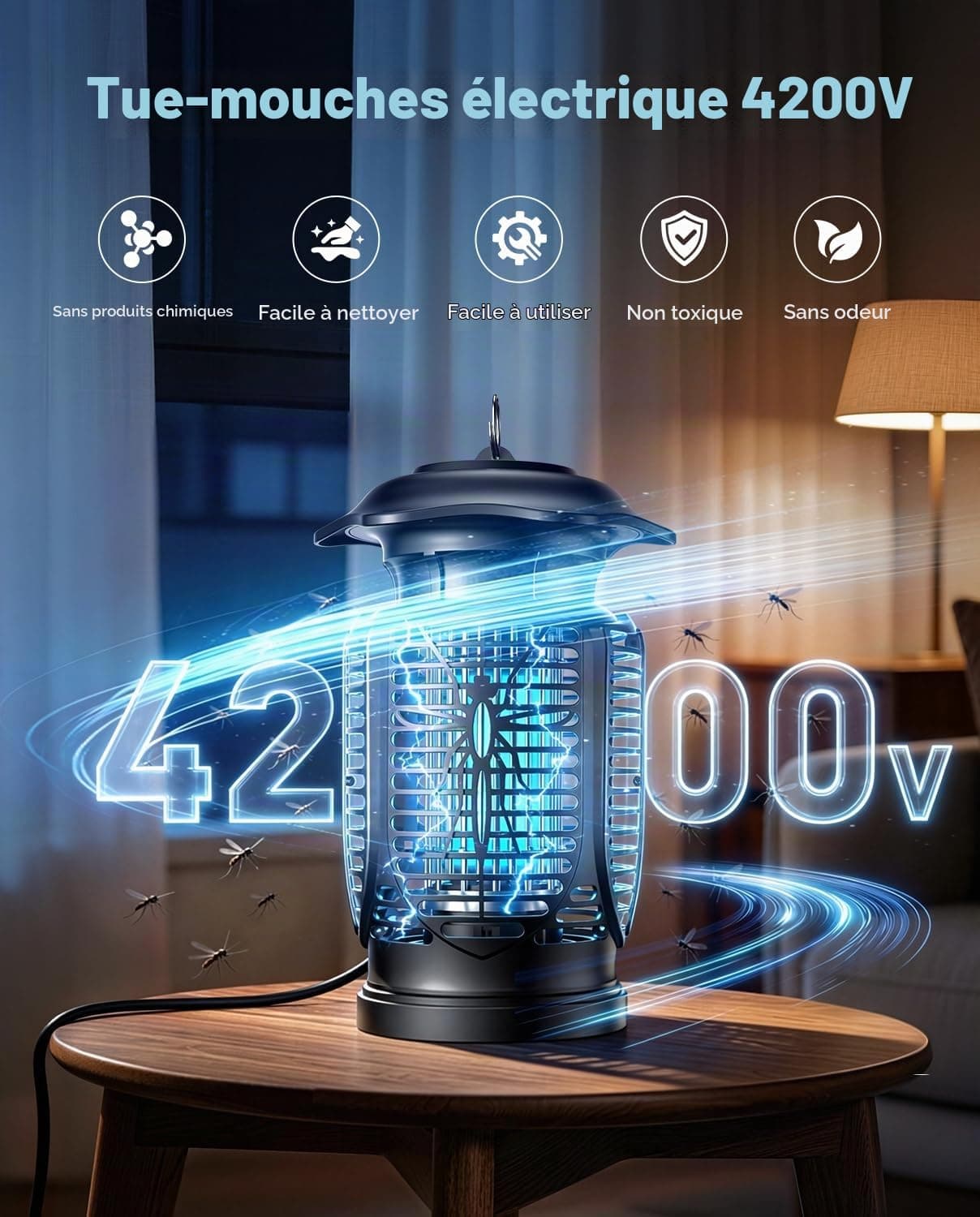 Lampe Anti Moustique, Anti Mouche Electrique, 20W Électrique Antimoustique