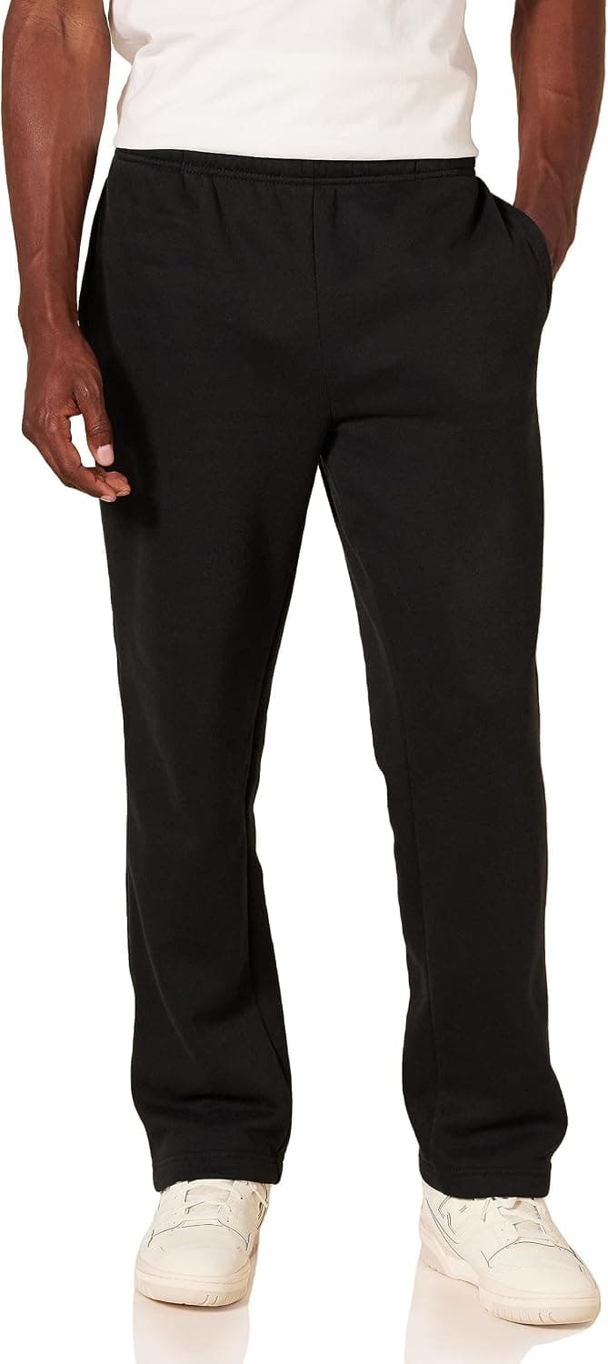 Amazon Essentials Pantalon de Survêtement en Polaire à Bas Ouvert (Existe en Grandes Tailles) Homme