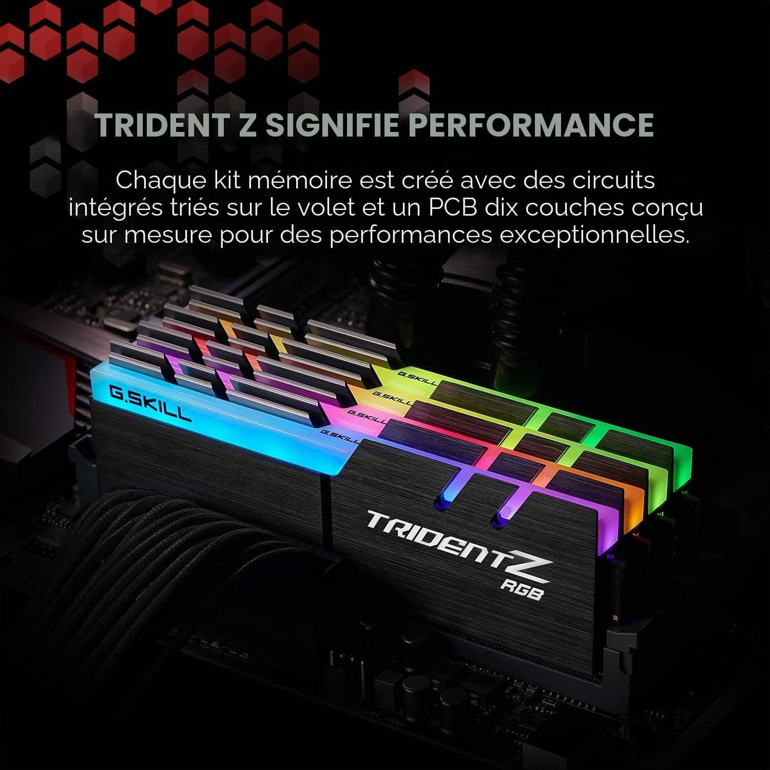 G.Skill Trident Z RGB F4-3600C18D-32GTZR Module de mémoire 32 Go 2 x 16 Go DDR4 3600 MHz