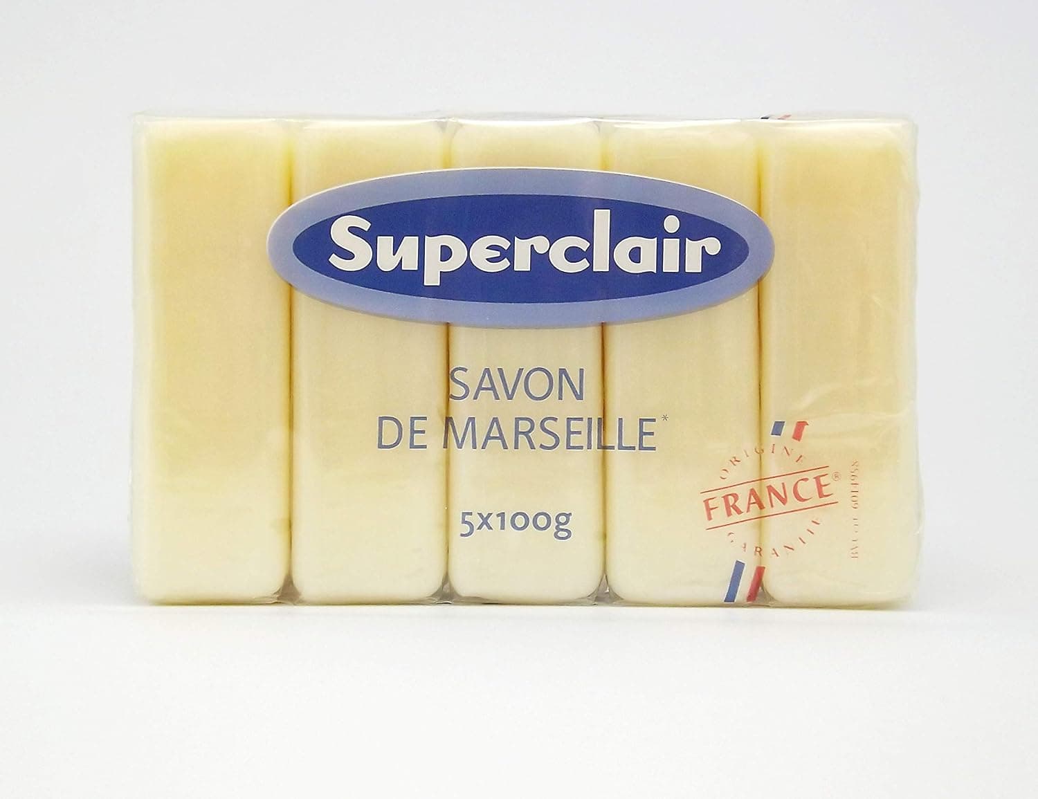 Lot de 5 savonnettes Marseille 100g