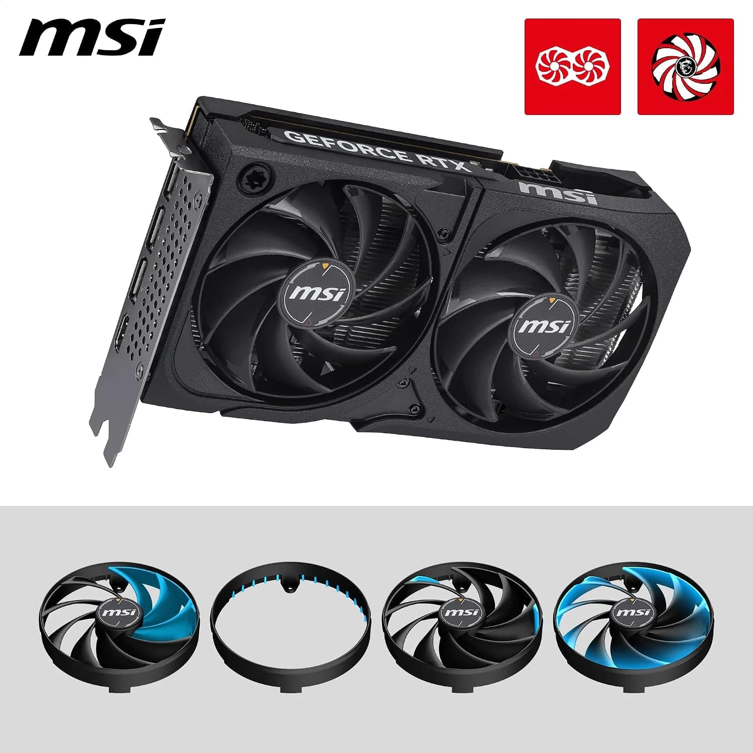 MSI NVIDIA GeForce RTX 5050 8G Shadow 2X OC Carte Graphique