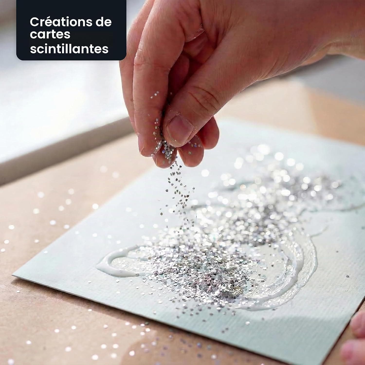 Hemway Craft Glitter 100 g 3,5 oz extra Chunky 1/24" 0.040" 1MM (Argent)
