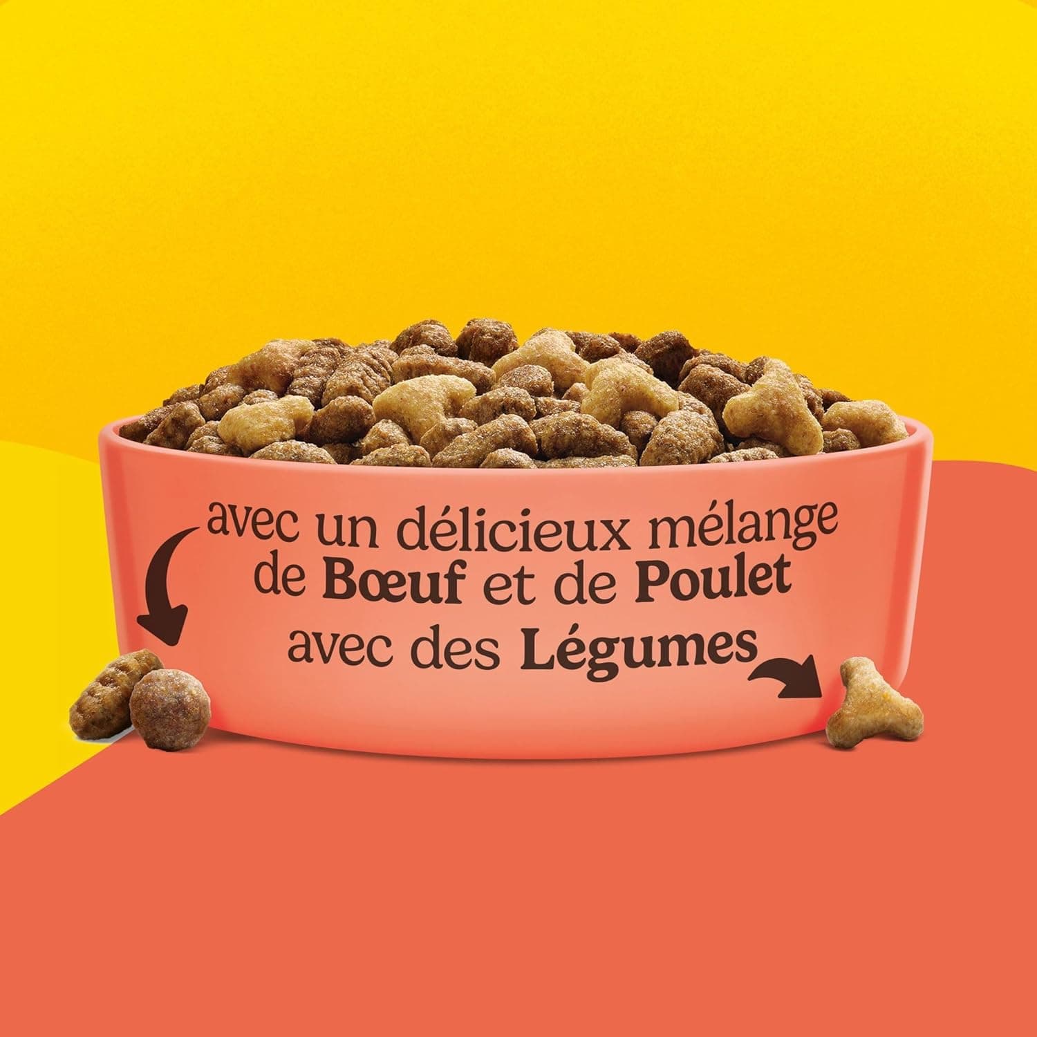 FRISKIES - Croquettes Chat Adulte Bœuf Poulet Légumes - Sac de 1,5 kg | Croquettes Chat Adulte Saveur Bœuf, Poulet, Légumes - Digestion saine, renforce les os et les dents - Santé Chat