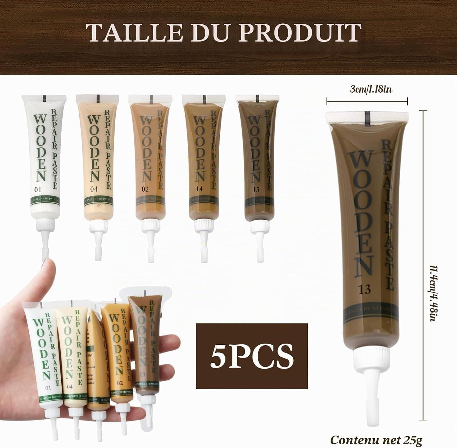 Kit Réparation Parquet Stratifié pour Meubles Bois Chene Clair Rayures